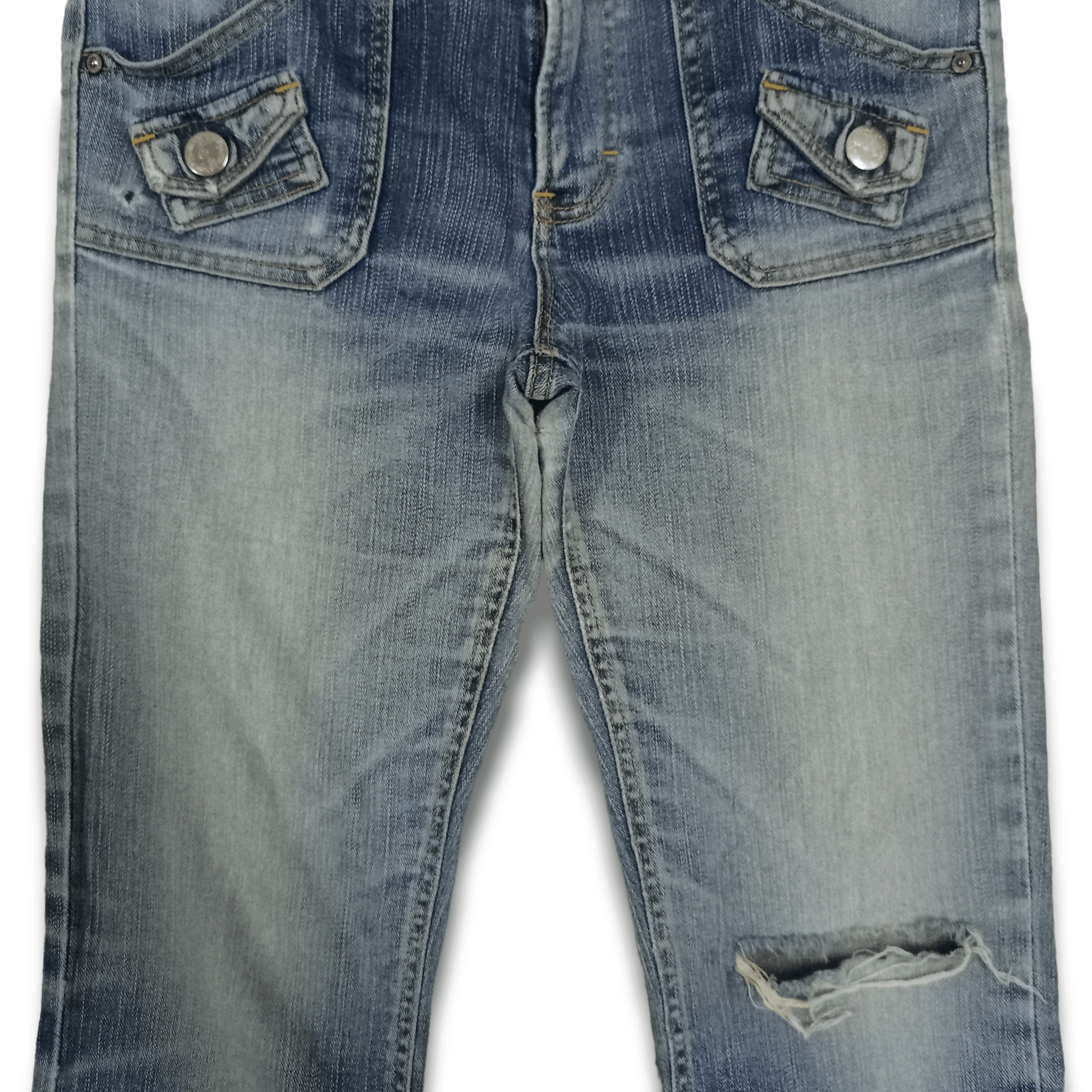 Edwin Vintage Japanese Edwin Fade Ripped Flare Bush Pants 30x30 Size 30" / US 8 / IT 44 - 5 Thumbnail