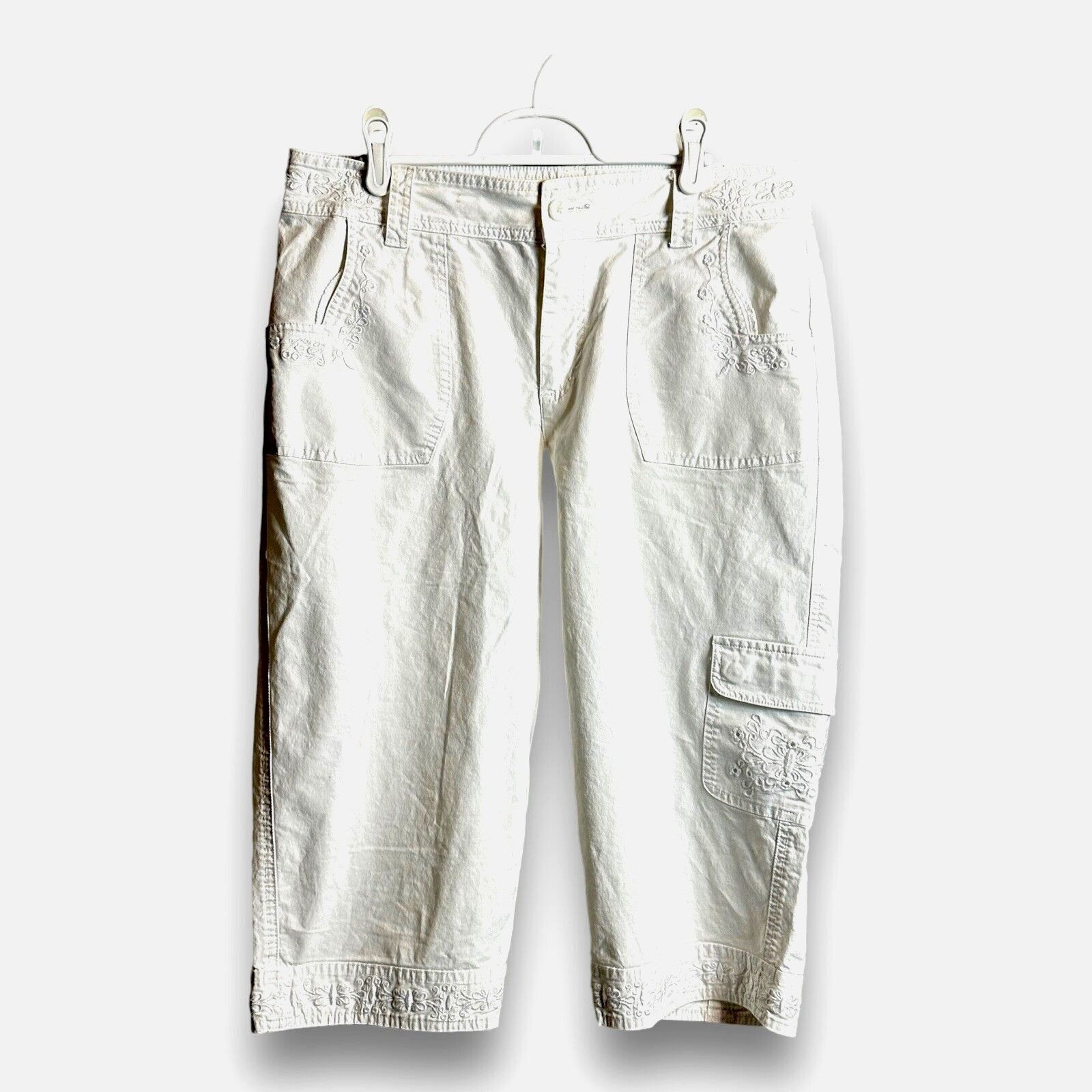Coldwater Creek Coldwater Creek Ladies 14 White Capri Cotton/Spandex Lightwe Size 36" / US 14 / IT 50 - 1 Thumbnail