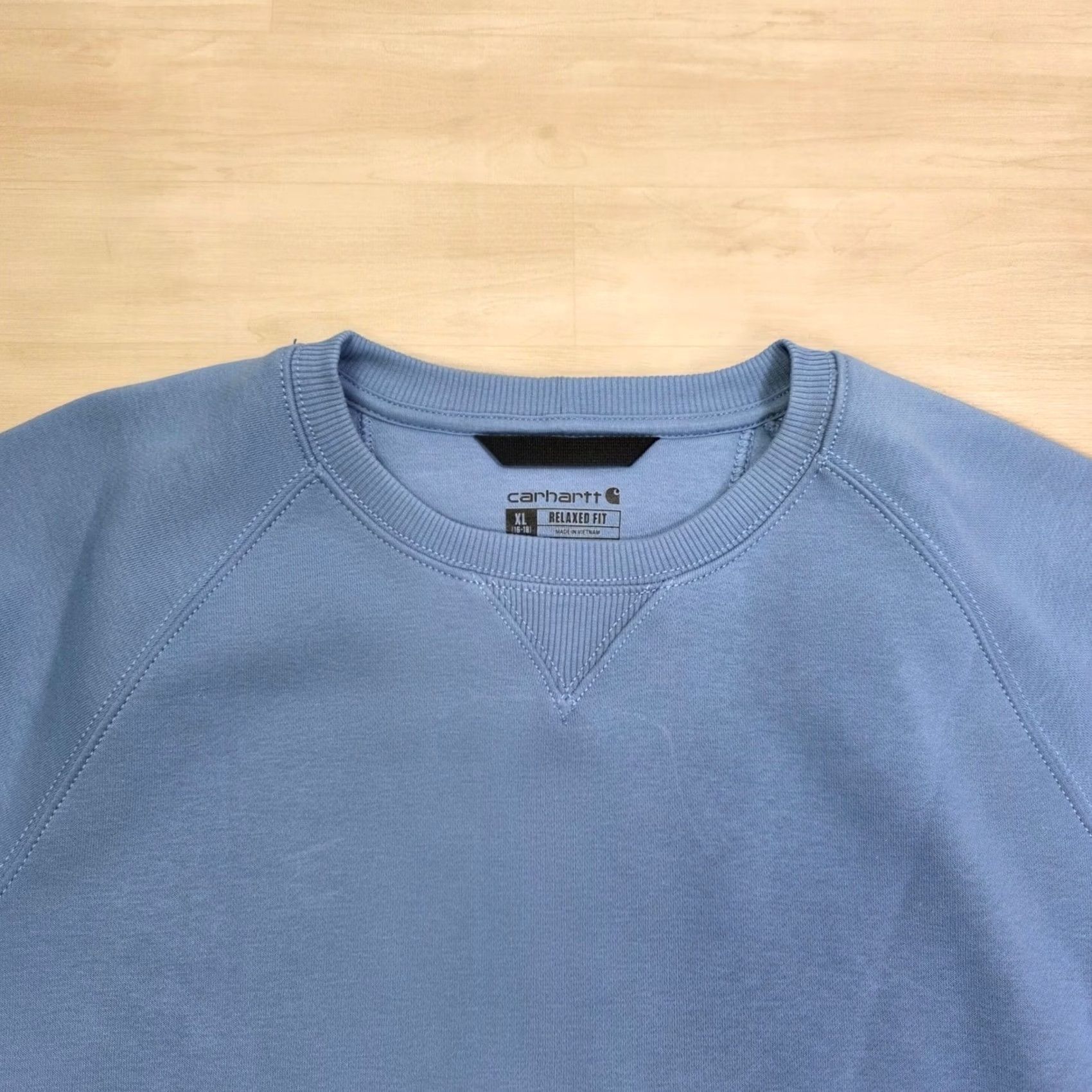 Carhartt Carhartt Relaxed Fit Crewneck Sweatshirt Light Blue Logo XL Sleeve Raglan Pullover Casual Workwear Activewear Unisex Adults Mens Womens Size XL / US 12-14 / IT 48-50 - 6 Thumbnail