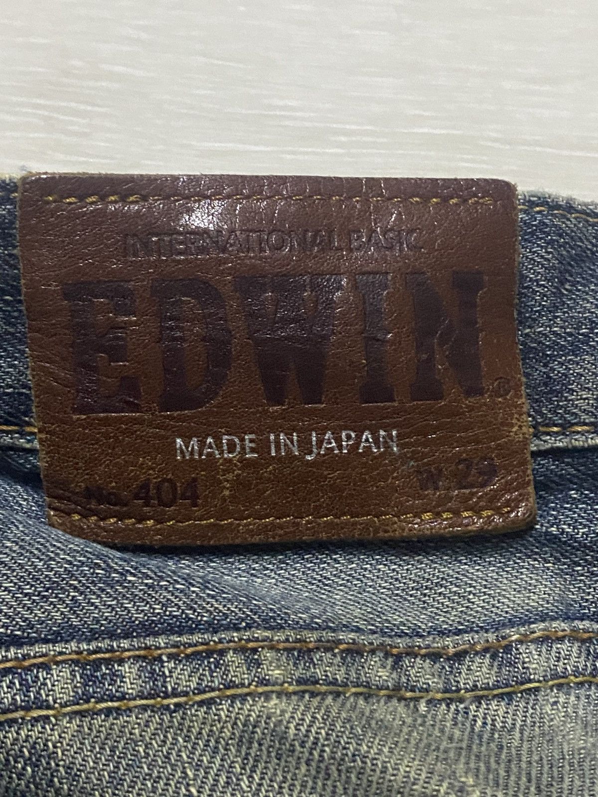 Japanese Brand Vintage Edwin International Basic Mud Wash Distressed Jeans Size US 31 - 14 Thumbnail