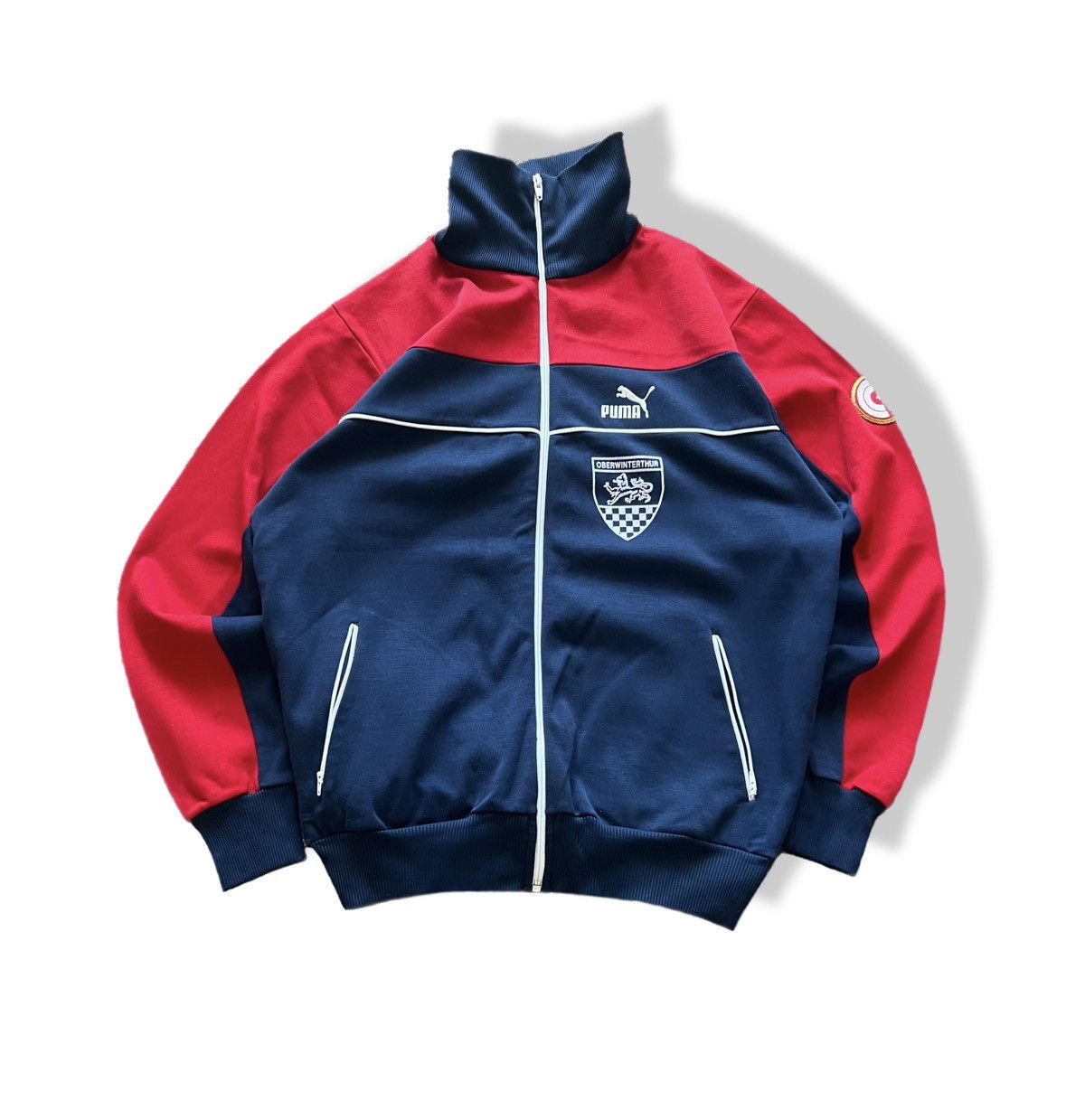 Puma Blue And White And Red Track Jacket Ajio Puma Tailored For