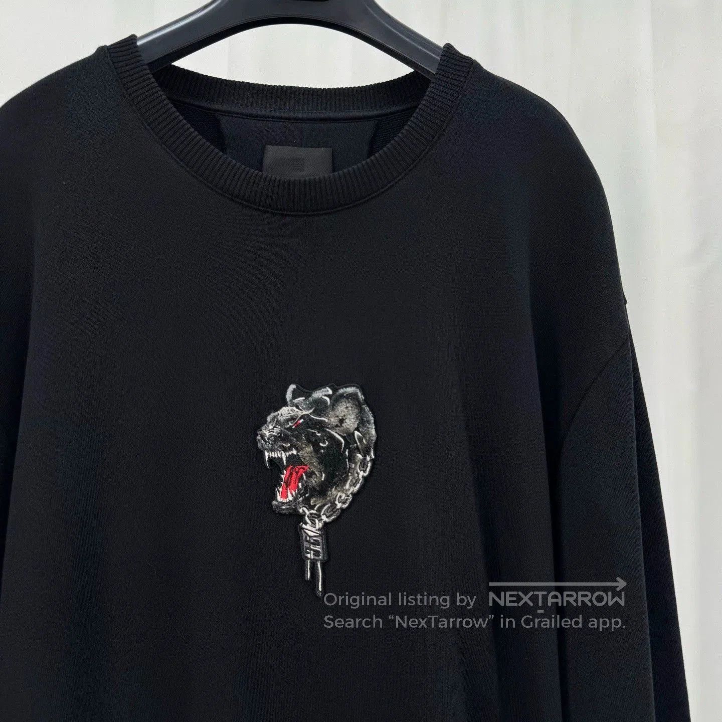 Givenchy Givenchy Flocked Tiger Head Embroidery Letter Sweatshirt. Size US XL / EU 56 / 4 - 3 Thumbnail