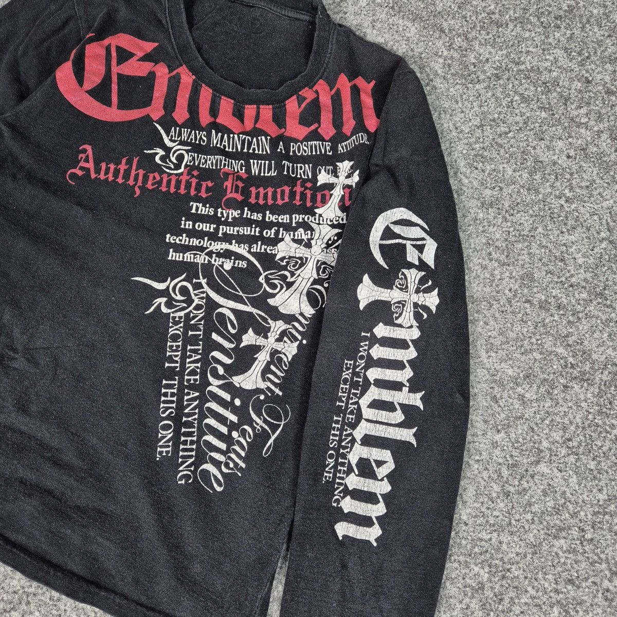 Japanese Brand Y2k Poem Grunge Gothic Long Sleeve Size US M / EU 48-50 / 2 - 2 Thumbnail