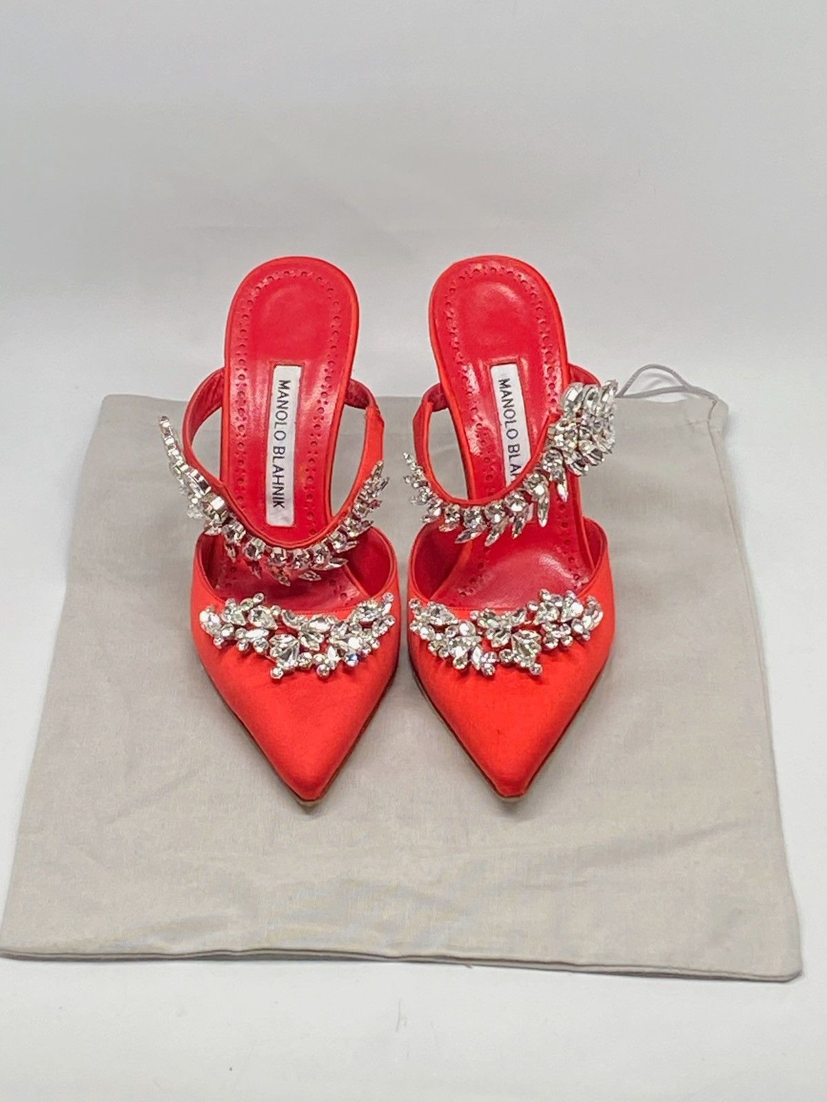 Manolo Blahnik Manolo Blahnik Lurum 90MM Embellished Satin Mules size 36 Size US 6 / IT 36 - 12 Thumbnail