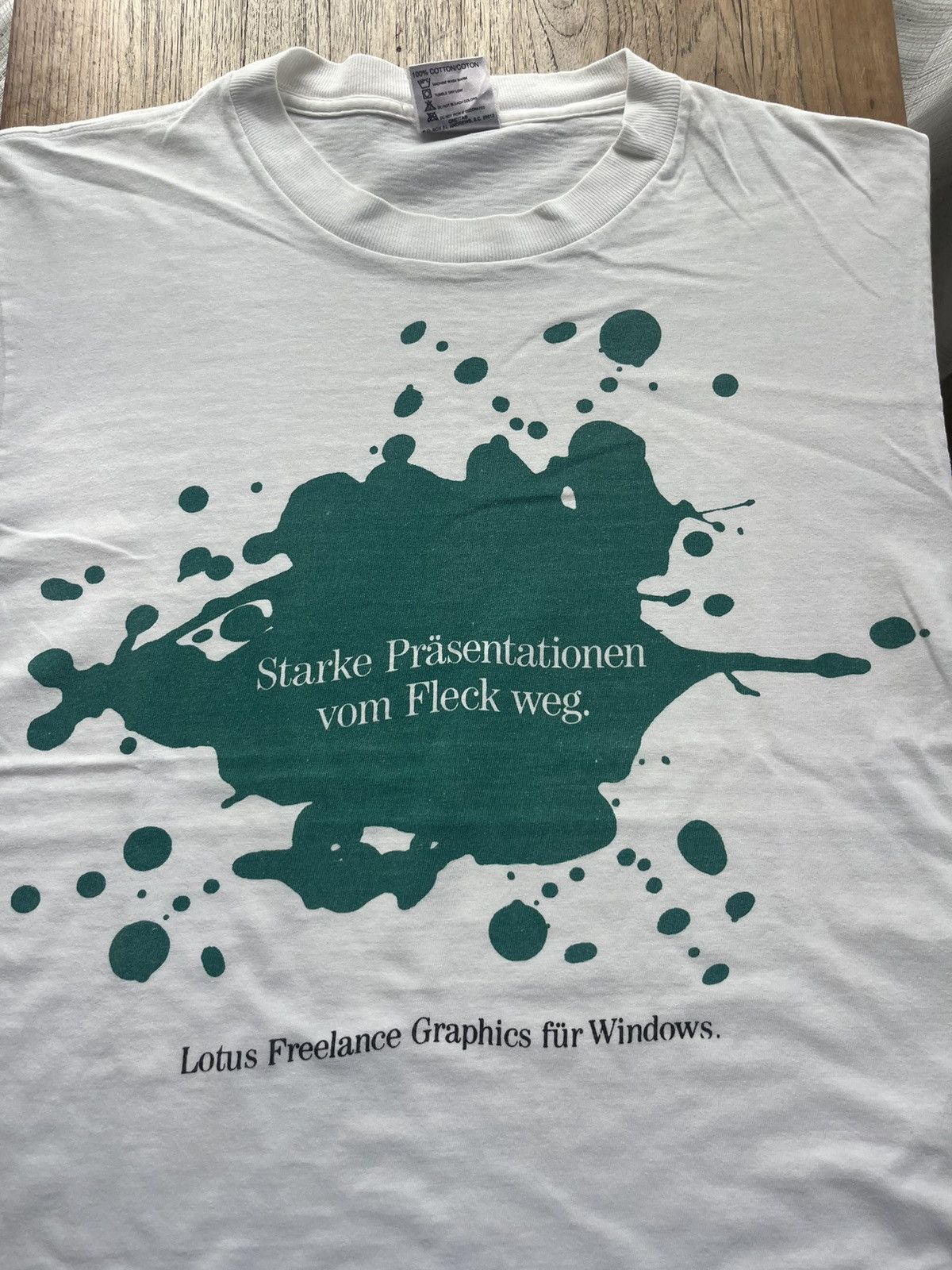 Vintage Vtg Starke Prasentationen Vom Fleck Weg Sofware 90’s Tshirt Size US L / EU 52-54 / 3 - 4 Thumbnail