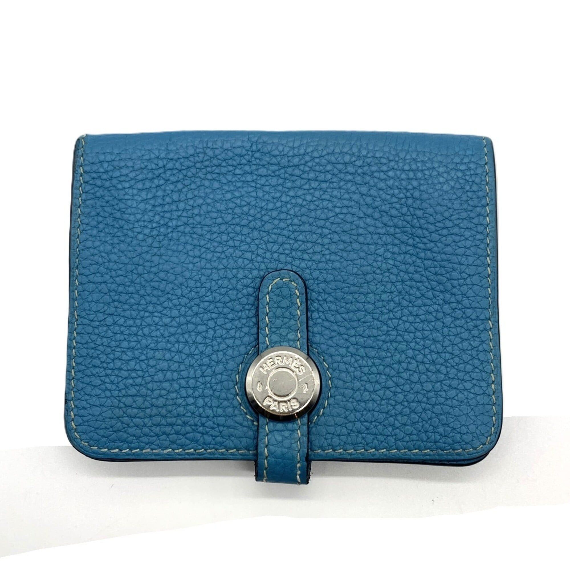 Hermes Hermes Dogon Coin Case, Blue Jean Togo Leather Size ONE SIZE - 1 Thumbnail
