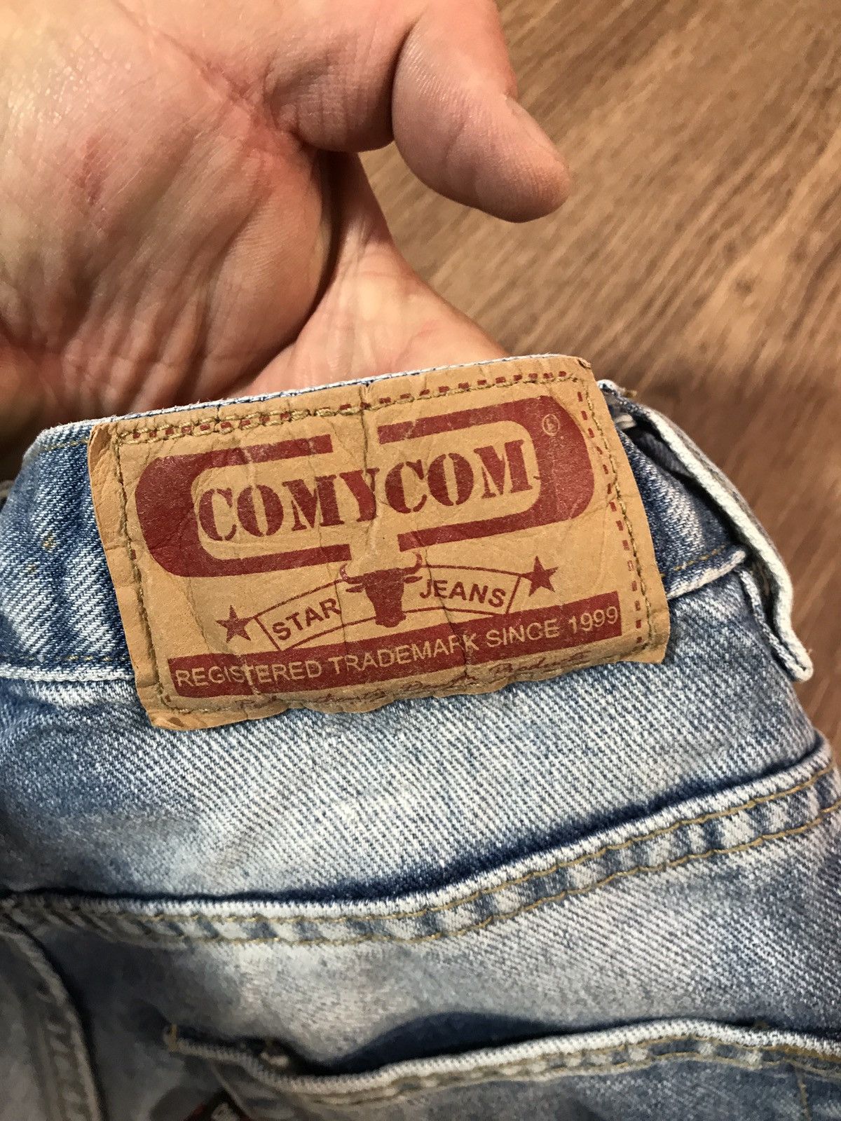 Vintage Vintage Big Flare Denim Pants Jeans Size 29" - 17 Thumbnail