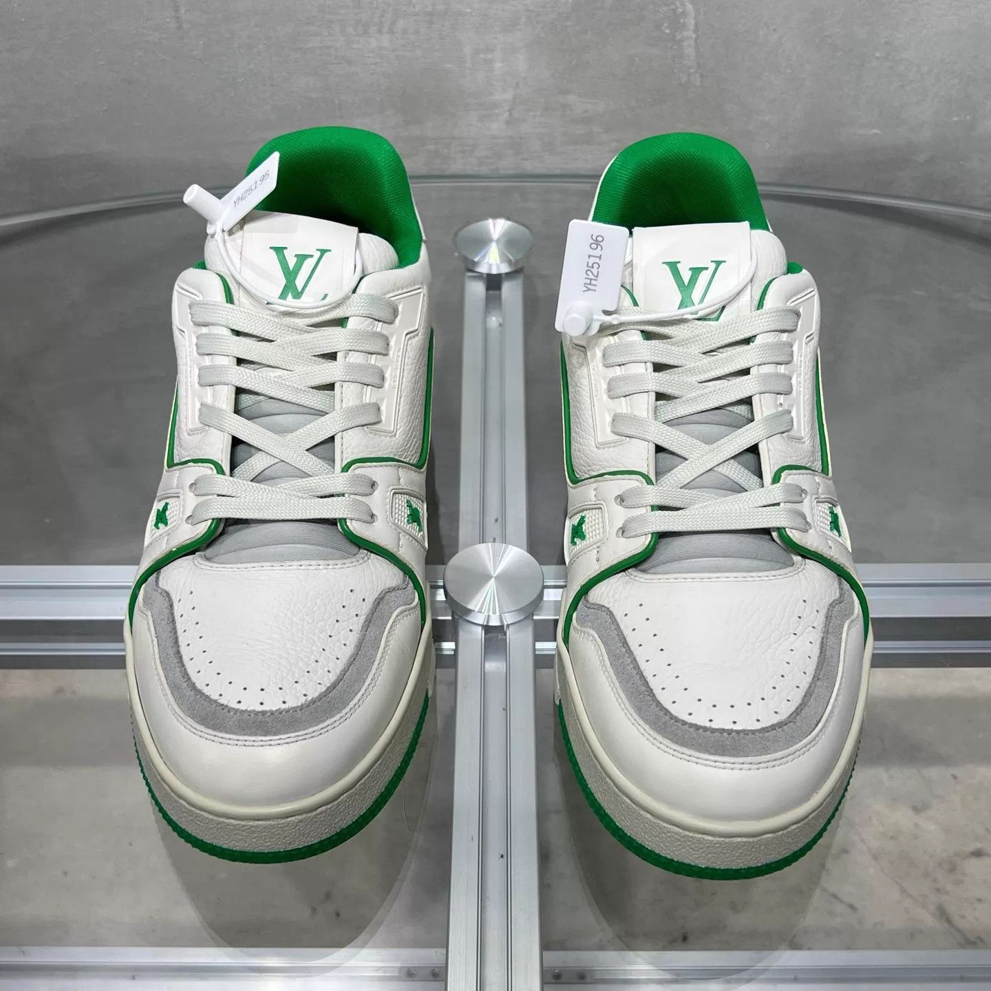 Louis Vuitton LV Trainer Men's White & Green UK7.5/41.5 Size US 8.5 / EU 41-42 - 1 Thumbnail