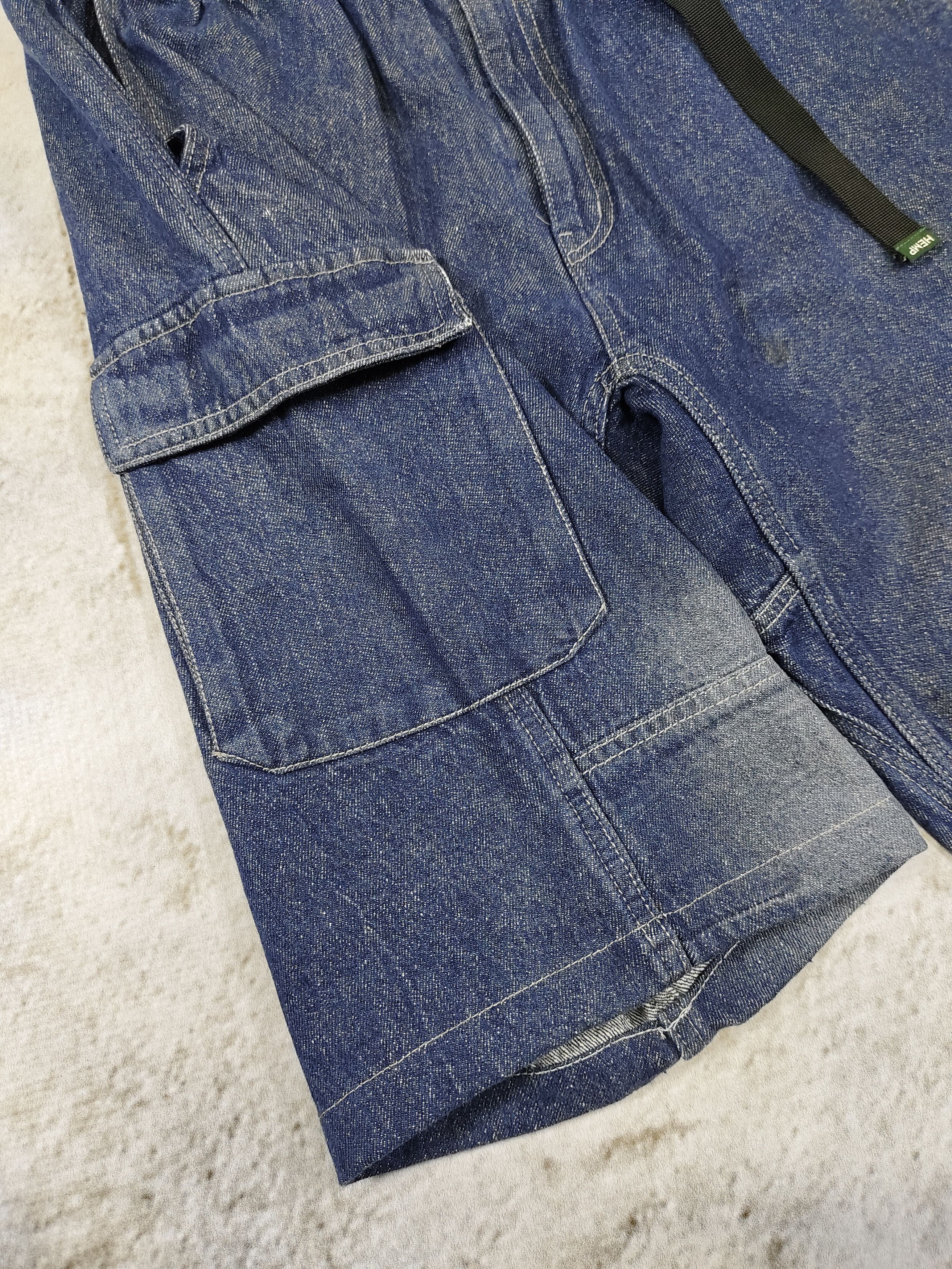 Manastash Manastash-Gorpcore Hiking Streetwear Hemp Denim Cargo Shorts Size US 34 / EU 50 - 4 Thumbnail