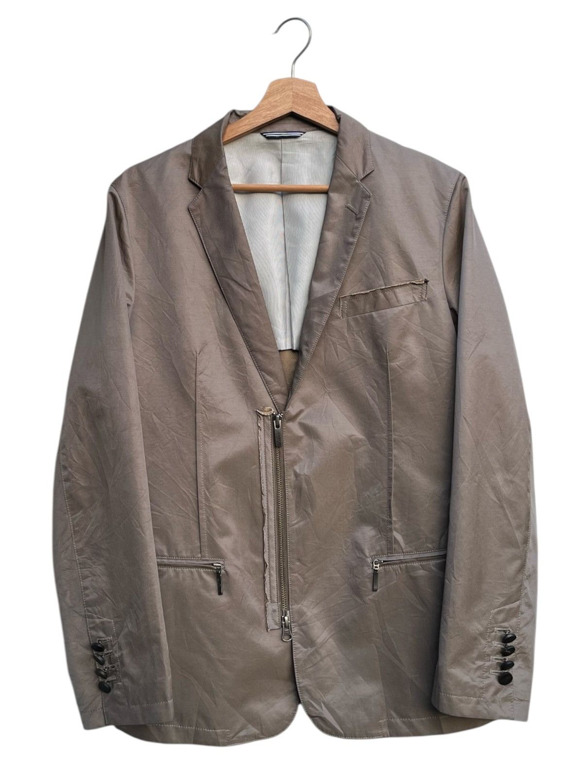 Lanvin Lanvin en Bleu Switching Tailored Jacket Size US M / EU 48-50 / 2 - 1 Thumbnail