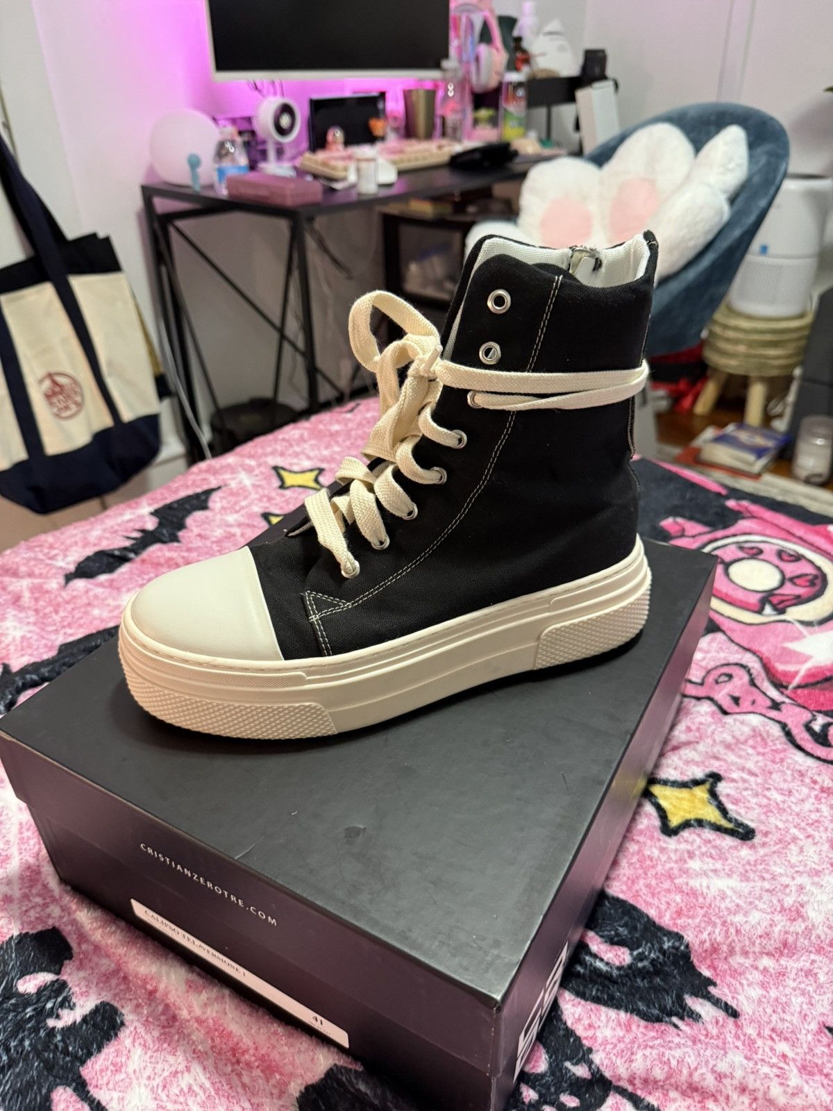 Other CRISTIAN ZEROTRE BLACK CANVAS SNEAKERS EU 41 Size US 11 / IT 41 - 5 Thumbnail