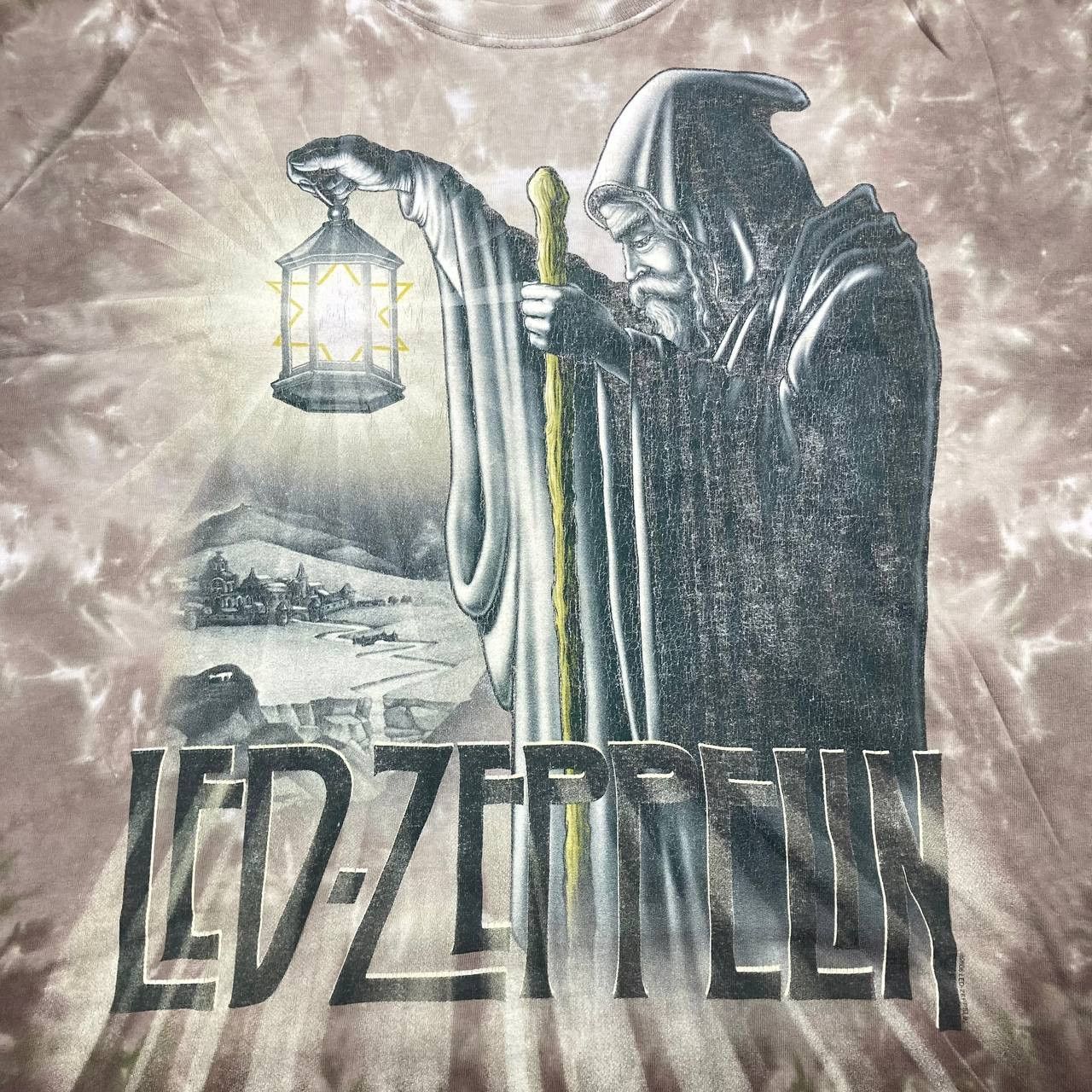 Liquid Blue Vintage Led Zeppelin Rock Band Tie Dye Tee Size US L / EU 52-54 / 3 - 2 Thumbnail