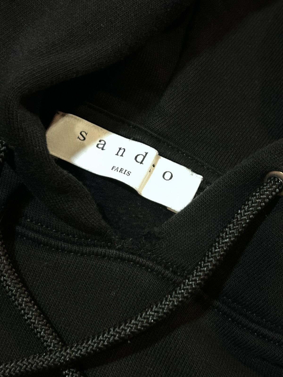 Sandro Sandro Paris Evil Black Hoodie Centre Logo Terry Luxury Size US S / EU 44-46 / 1 - 14 Thumbnail