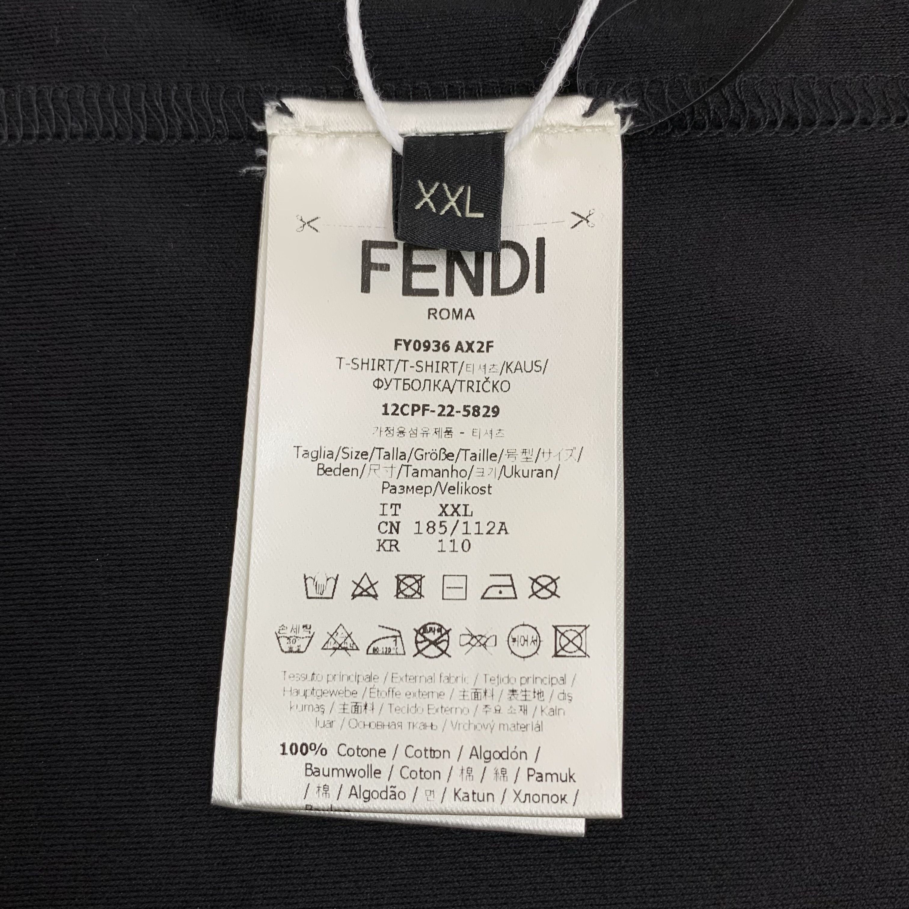 Fendi Fendi Logo T-Shirt Black (XXL) Size US XXL / EU 58 / 5 - 7 Thumbnail