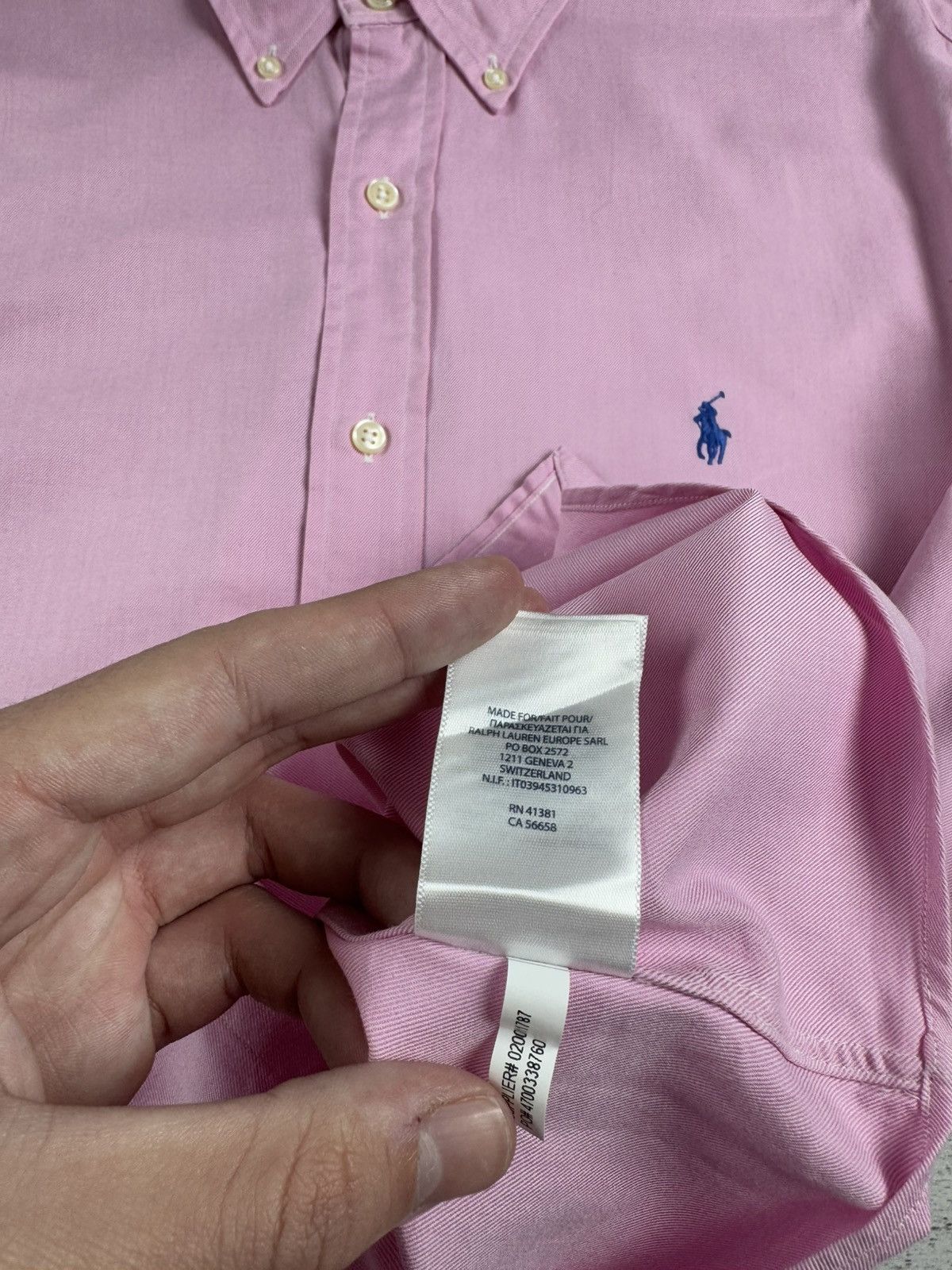 Polo Ralph Lauren Polo Ralph Lauren Rose Classic Blank Longsleeve Button Shirt Size US L / EU 52-54 / 3 - 12 Thumbnail
