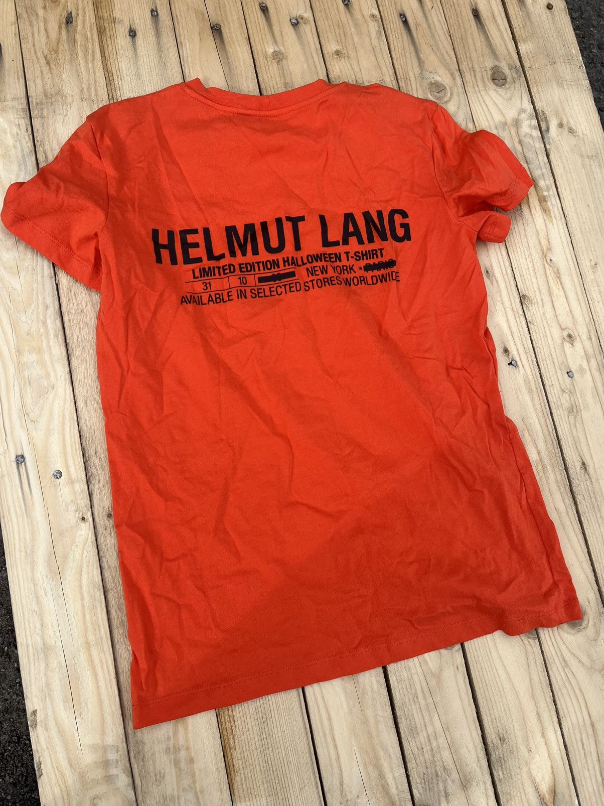 Helmut Lang SAMPLE HELMUT LANG NYC HALLOWEEN BABY TEE Size XS / US 0-2 / IT 36-38 - 2 Thumbnail