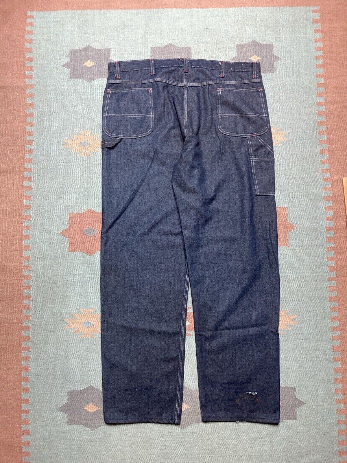 Vintage VTG Montgomery ward carpenter jeans dark wash denim 40x33 Size US 40 / EU 56 - 1 Thumbnail