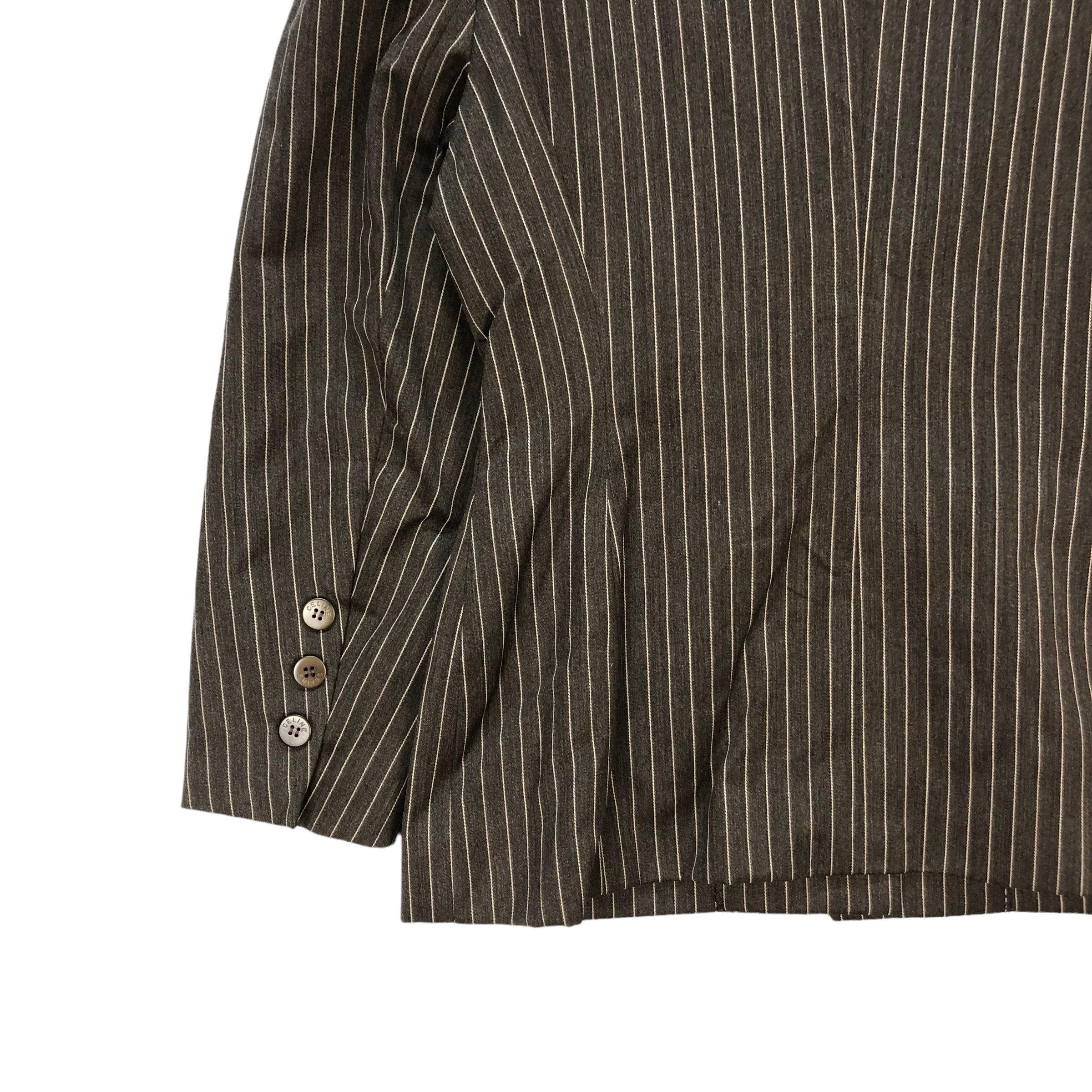 Celine CELINE PARIS STRIPED BLAZER JACKET #7352-133 Size M / US 6-8 / IT 42-44 - 10 Thumbnail
