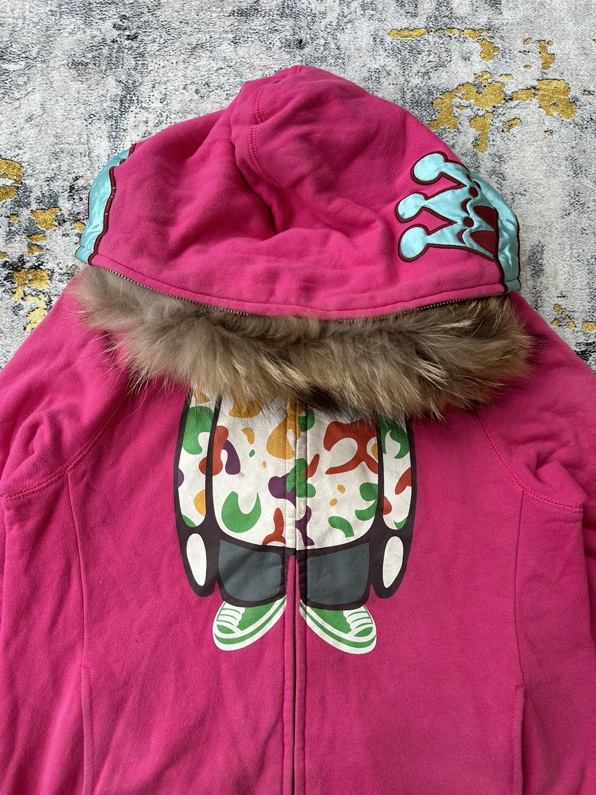 20471120 HUMAN KING SKULL FUR FULL ZIP HOODIE IFSIX LGB BAPE STYLE Size M / US 6-8 / IT 42-44 - 4 Thumbnail