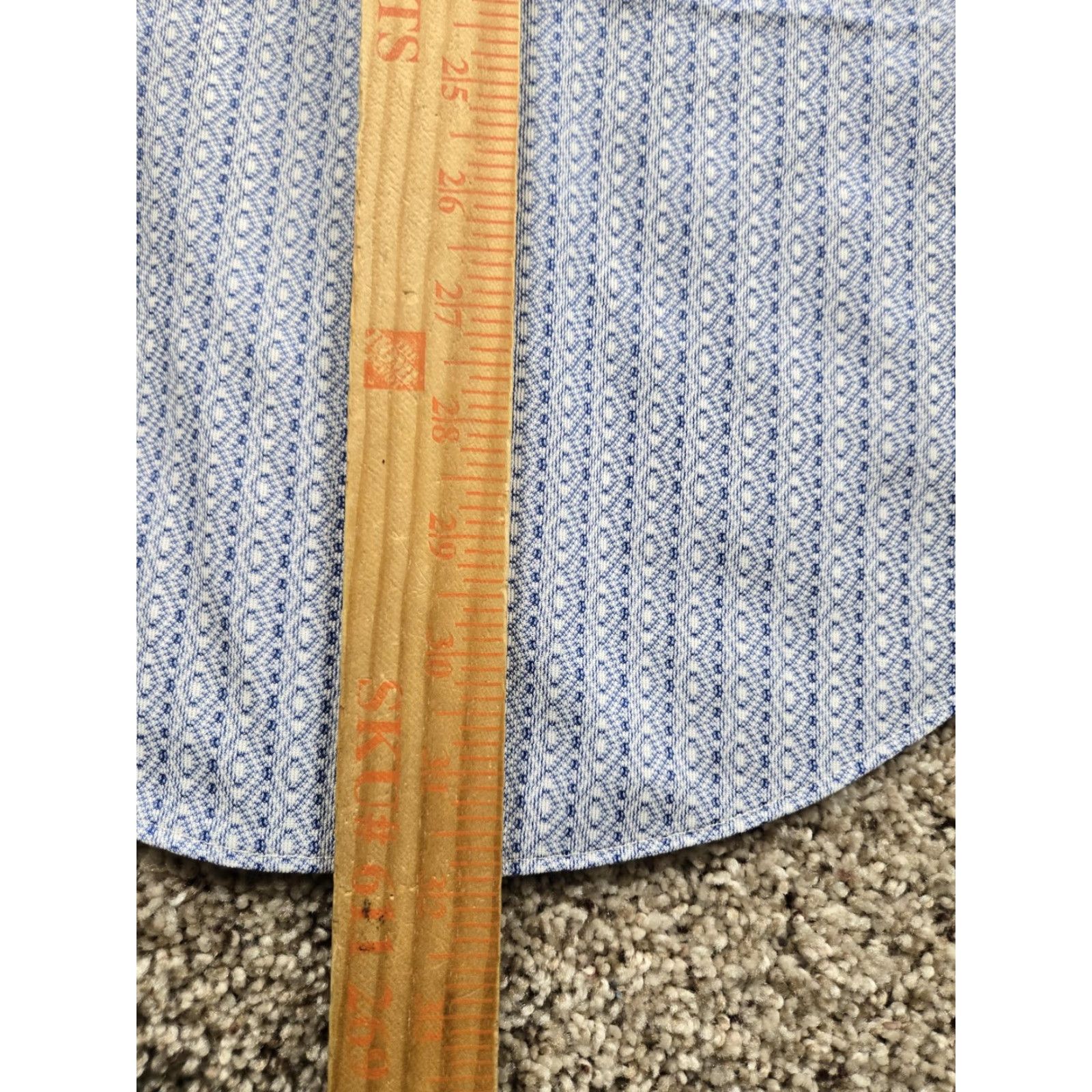 Vintage VINTAGE Manhattan Shirt Mens M Blue Geometric Pattern 70s Button-Up Short Sleeve Collared Size US M / EU 48-50 / 2 - 7 Thumbnail