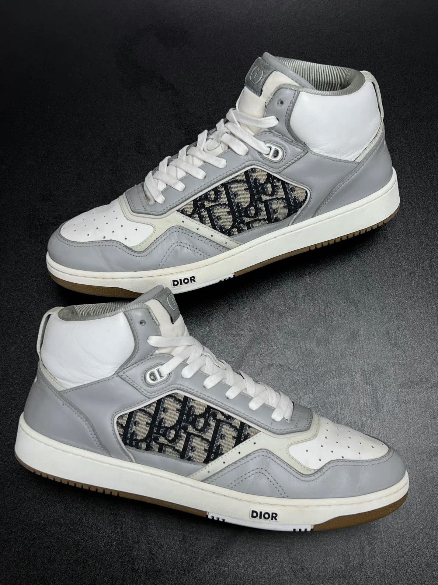 Dior DIOR B27 High-Top Gray White K15 Size US 11 / EU 44 - 4 Thumbnail