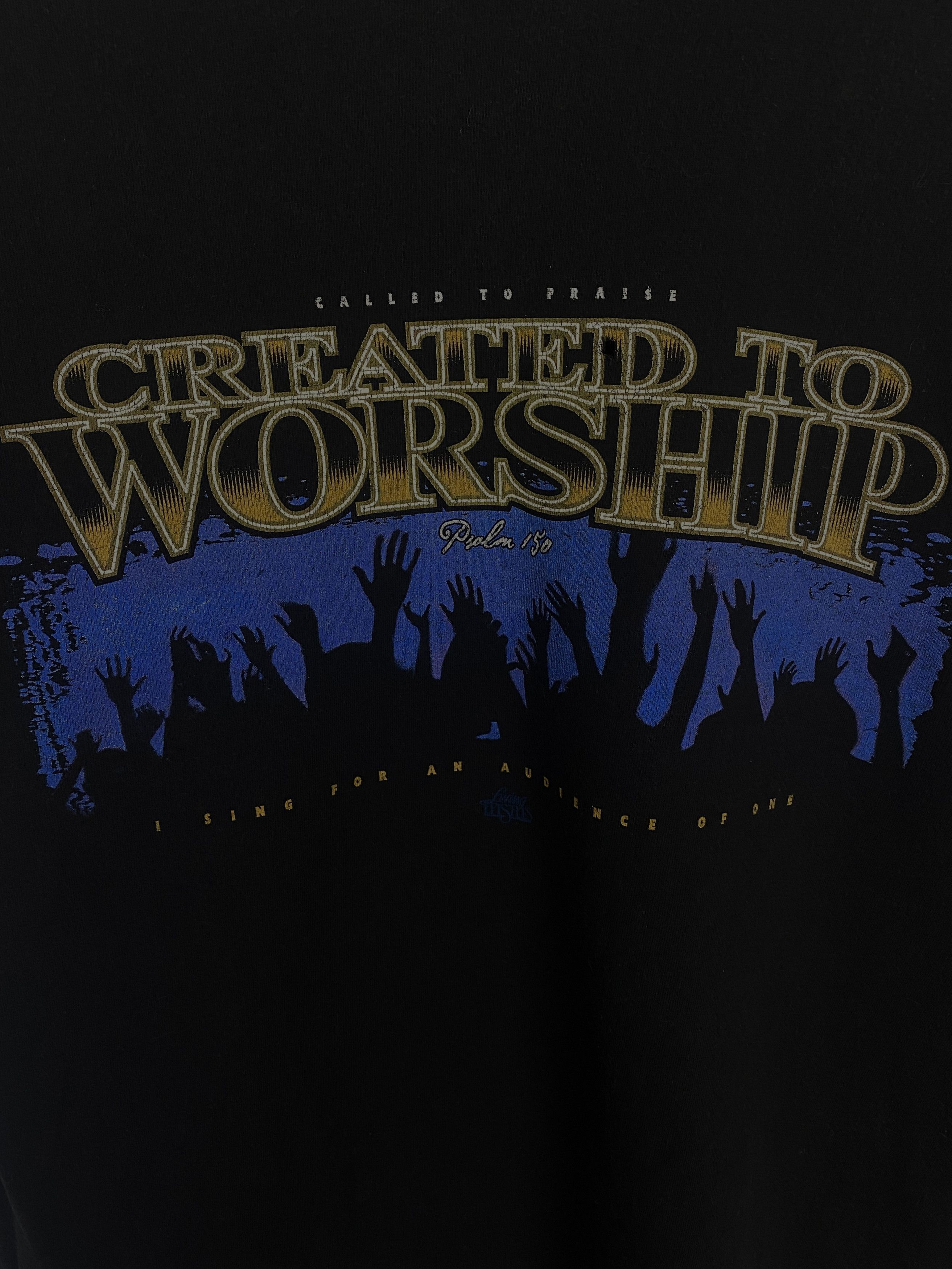 Band Tees 2001 Vintage WORSHIP Black T-Shirt M Size US XXL / EU 58 / 5 - 9 Thumbnail