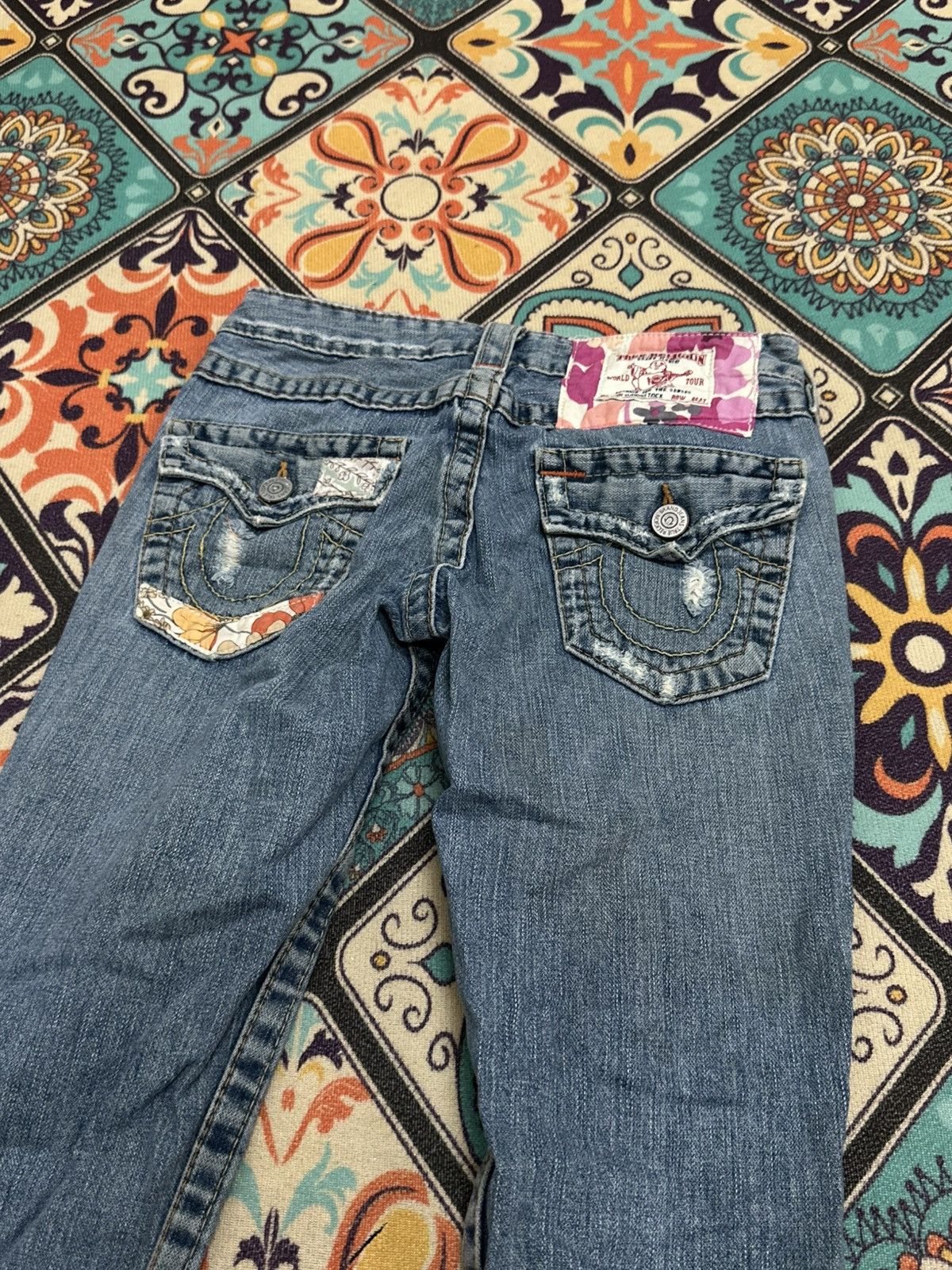 True Religion Vintage True Religion Woodstock Tour Patches Denim Pant Size US 26 / EU 42 - 13 Thumbnail