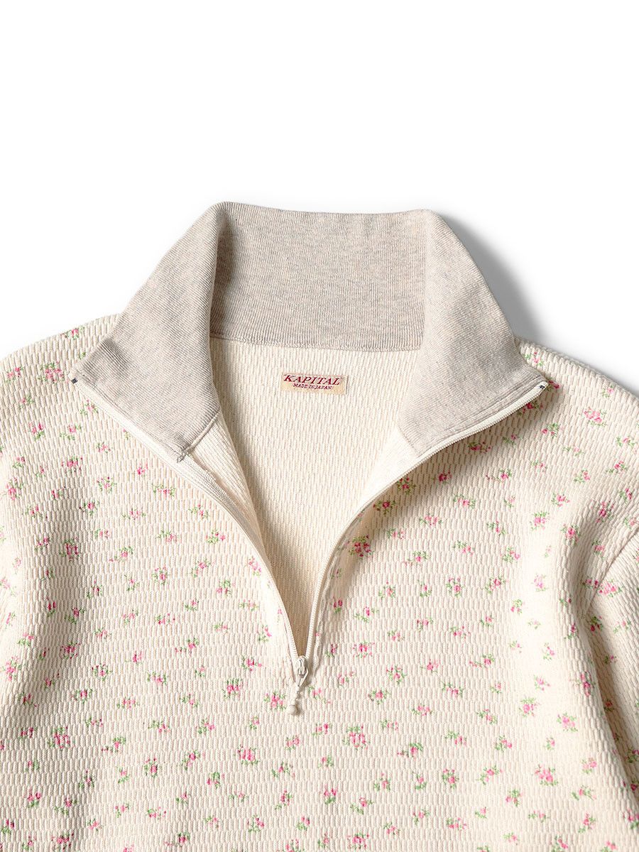 Kapital Kapital Waffle Small Floral pt Half Zip Long sleeve T-shirt Size S / US 4 / IT 40 - 3 Thumbnail