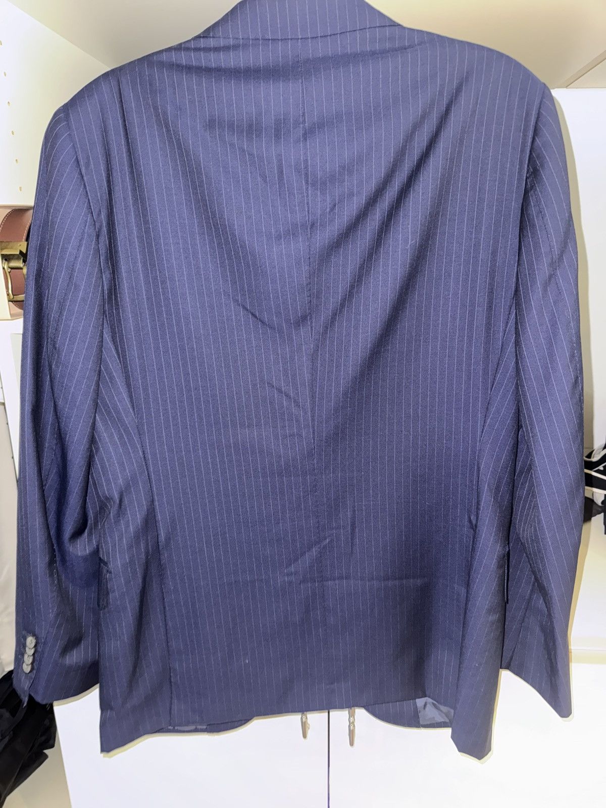 Suitsupply SUIT SUPPLY 100% WOOL VITALE NAVY PINSTRIPE SUIT JACKET Size 40R - 2 Thumbnail