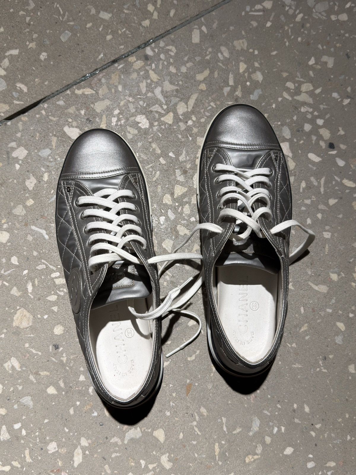 Chanel Chanel silver sneakers Size US 10 / IT 40 - 2 Thumbnail