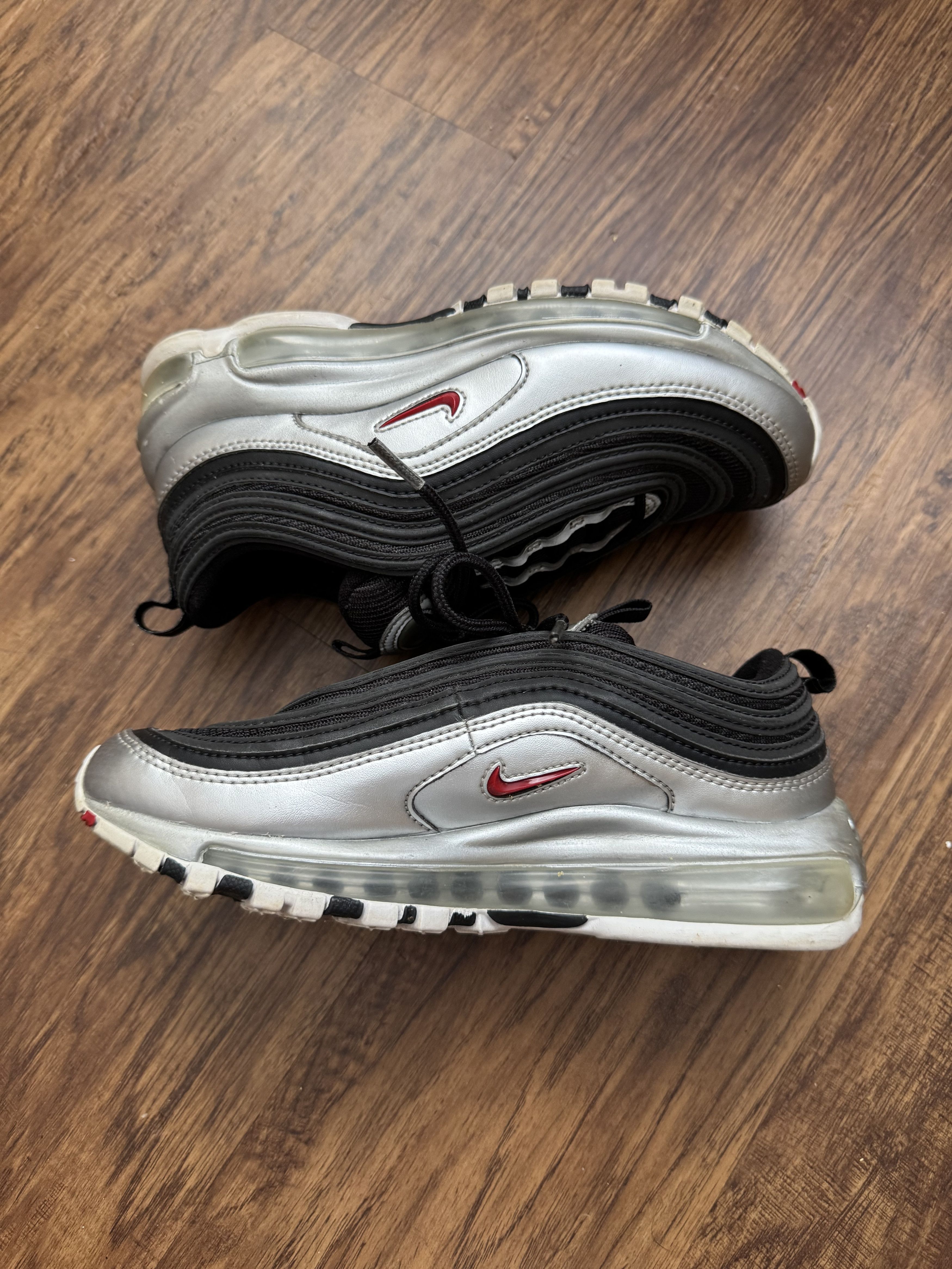 Nike Nike Air Max 97 QS Black/Silver/Red Size US 5 / EU 37 - 5 Thumbnail