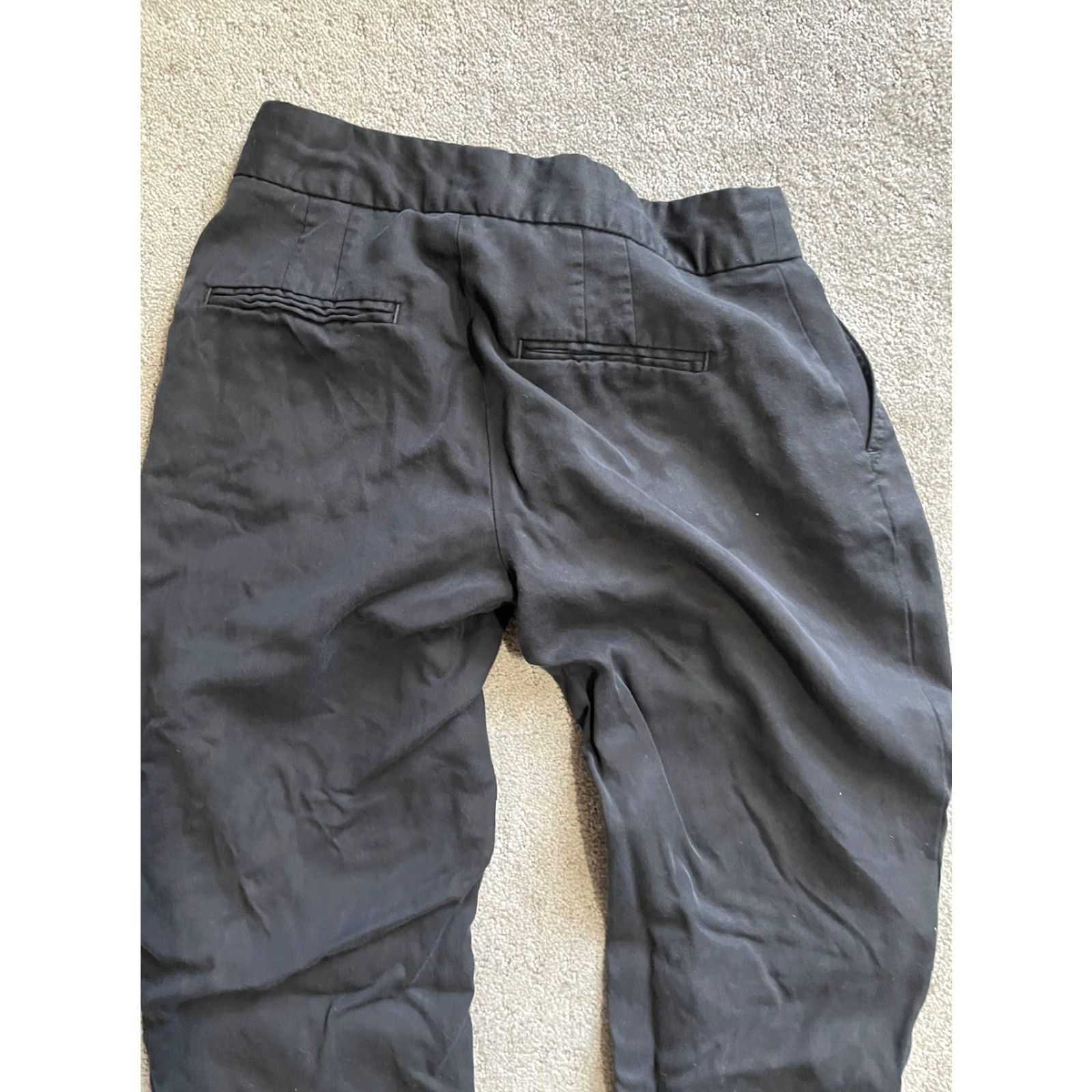 Gap VINTAGE Gap Khaki Pants Women Size 2 Straight Slim Lyocell Black Casual Business Size ONE SIZE - 5 Thumbnail