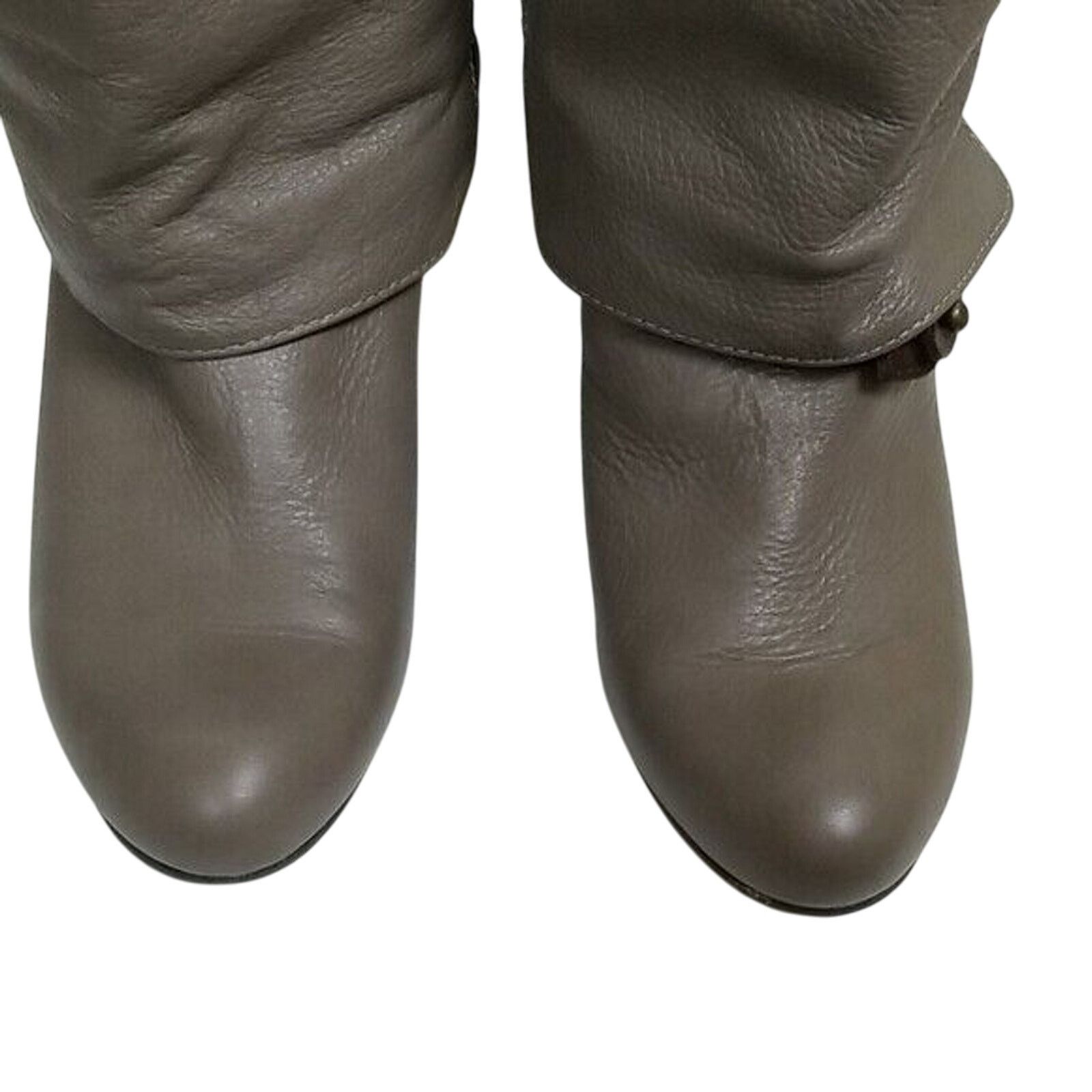 MILLY Lili Milll Mid Calf Boots Leather Heeled Boots Pull On Size US 8 / EU 41 - 4 Thumbnail