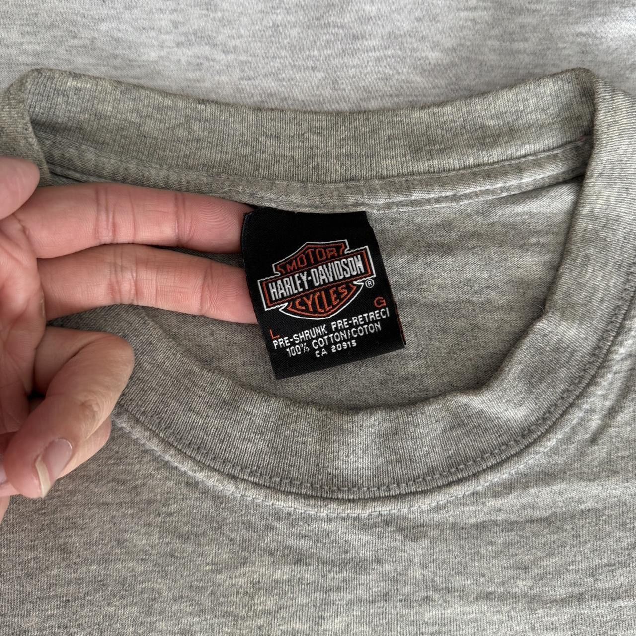 Harley Davidson × Vintage Vintage Harley Davidson Canada 2000s Graphics Grey Tee Shirt Size US L / EU 52-54 / 3 - 4 Thumbnail