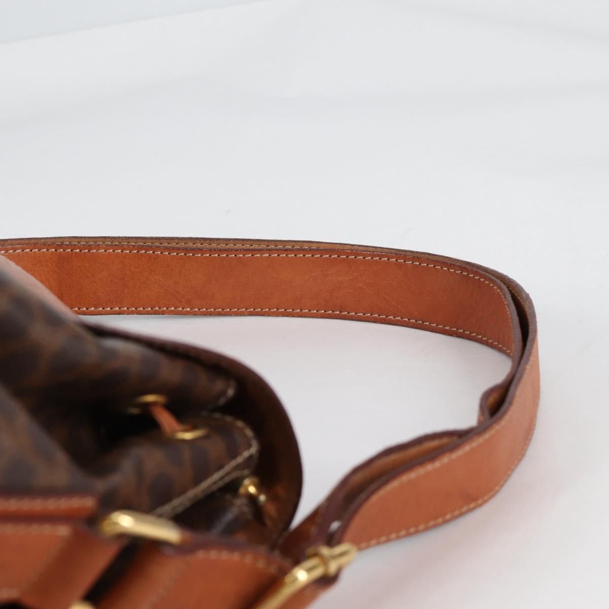 Celine CELINE Macadam Canvas Shoulder Bag Pvc Leather Brown Gold Size ONE SIZE - 9 Thumbnail