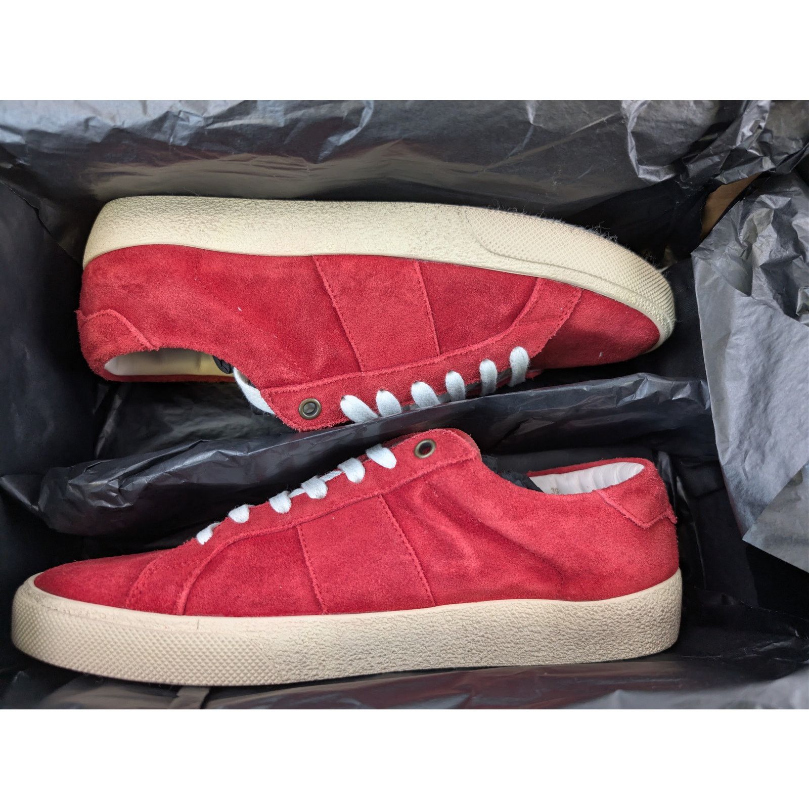 Saint Laurent Paris o1rshd1 SL/06 Low-Top Sneakers in Red Size US 6 / EU 39 - 18 Thumbnail