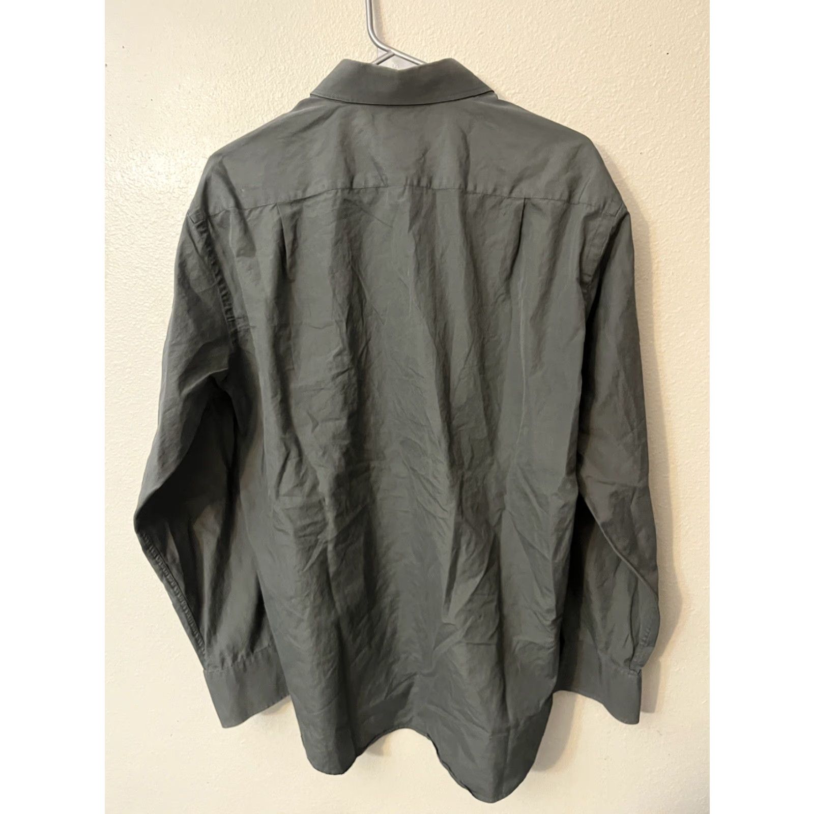 Calvin Klein Calvin Klein CK Shirt Men Button Dress Shirt Reg Fit Size 16.5 Gray Solid Size 46R - 2 Thumbnail