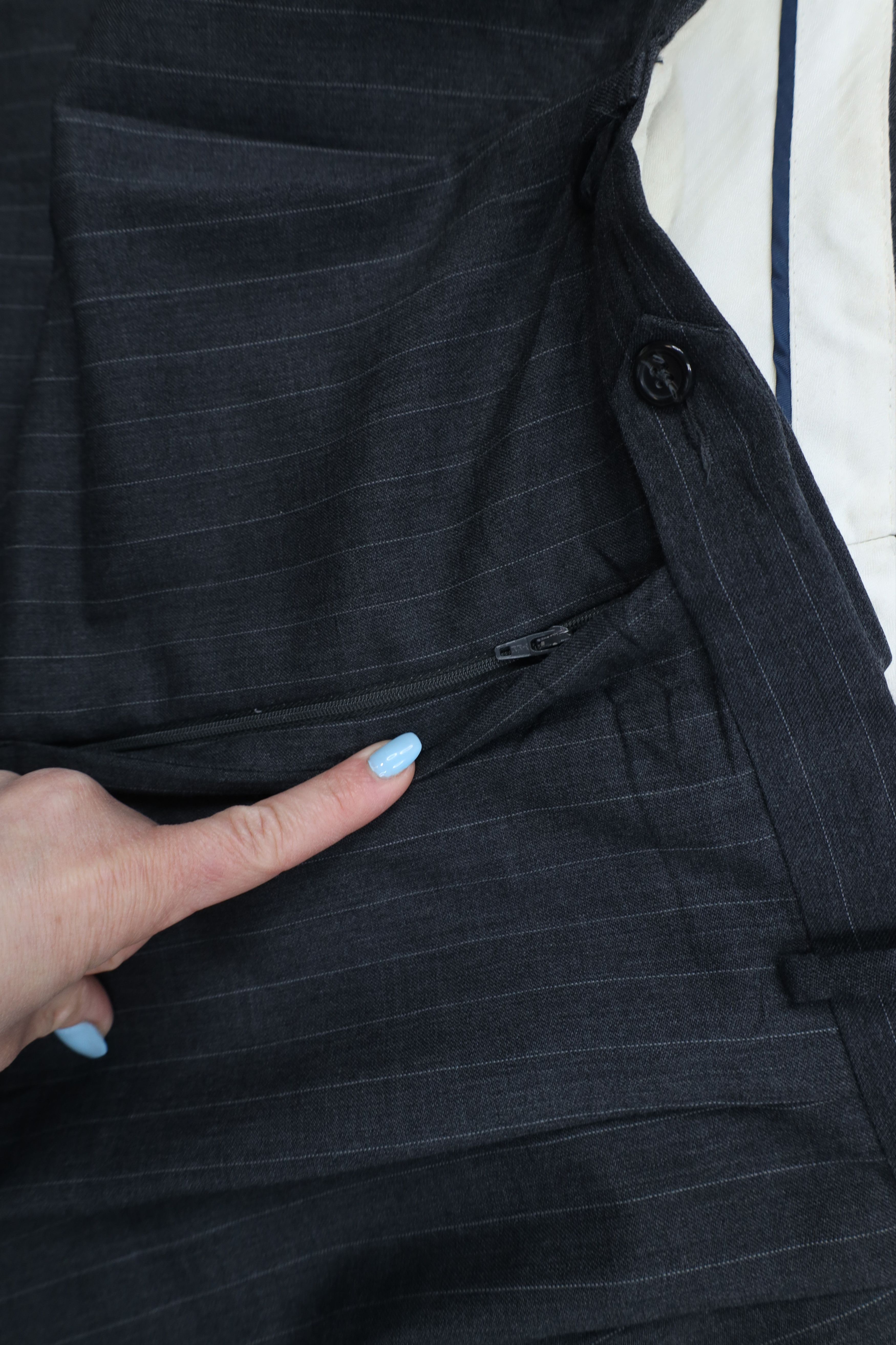 Vintage Vintage 90s Y2K Streetwear Pinstriped Wide Leg Chino Pants Size US 44 / EU 60 - 8 Thumbnail
