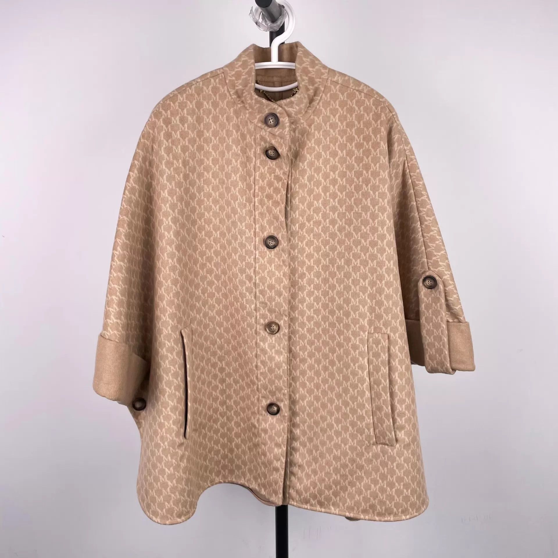 Max Mara MaxMara Wool Cape Coat Camel Size ONE SIZE - 1 Thumbnail