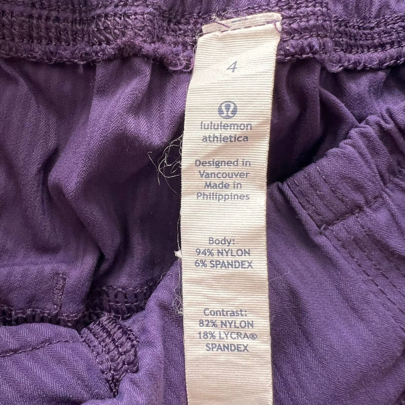 Lululemon Lululemon Purple Paperbag Shorts, US4 Size 27" / US 4 / IT 40 - 8 Thumbnail