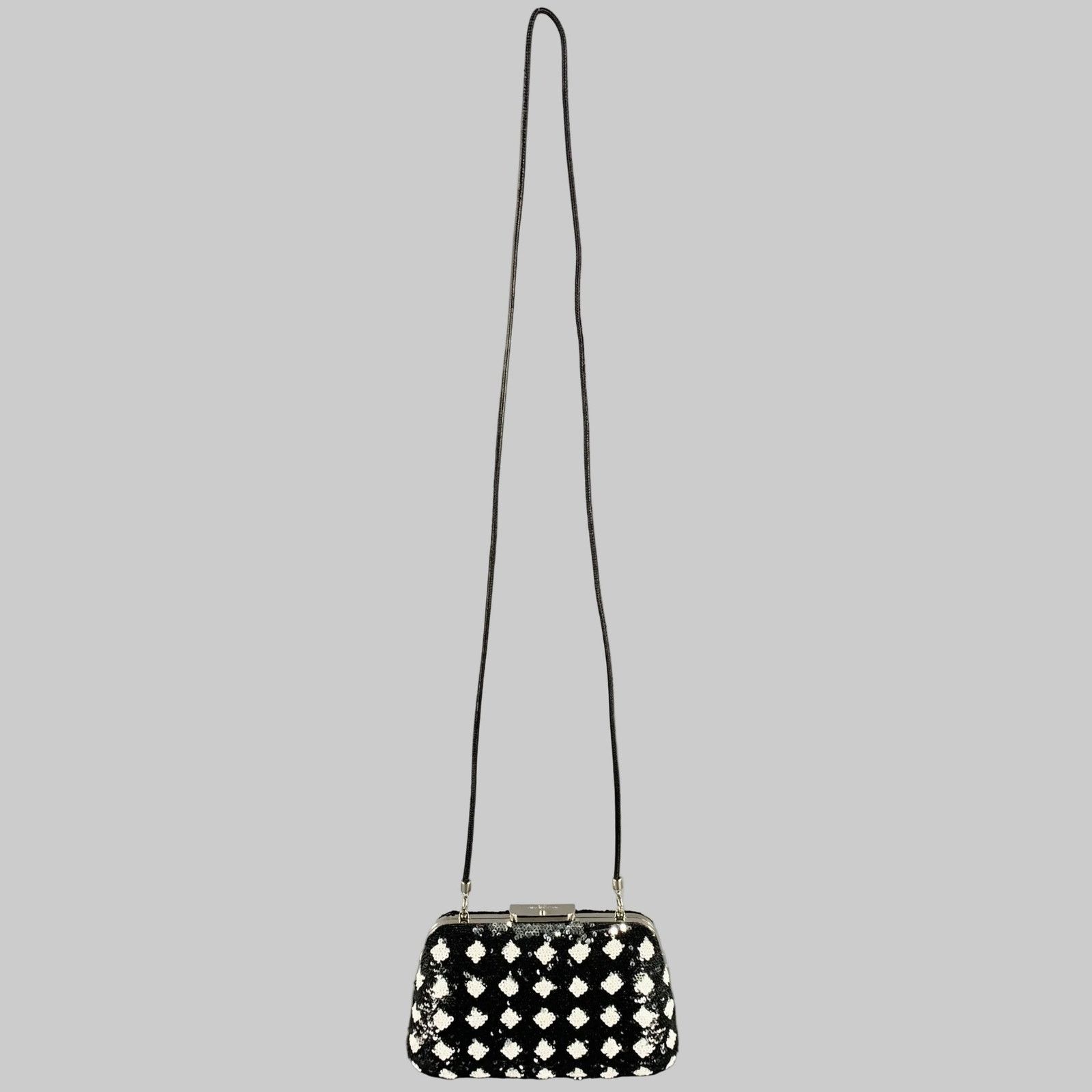 Balenciaga BALENCIAGA Black White Sequined Evening Handbag Size ONE SIZE - 5 Thumbnail