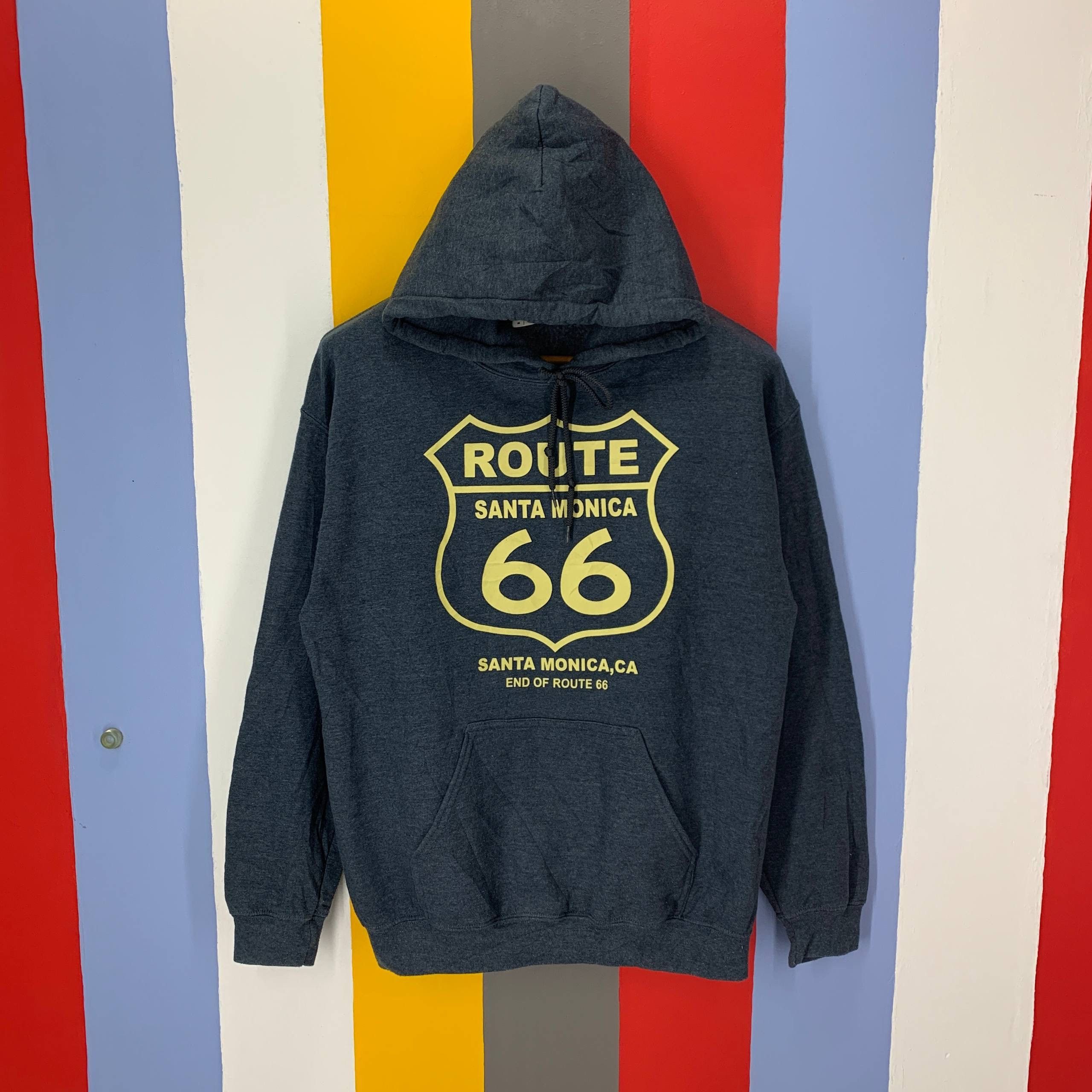 Gildan ROUTE 66 SANTA MONICA Hoodie Pullover #2570/U Size US M / EU 48-50 / 2 - 1 Thumbnail