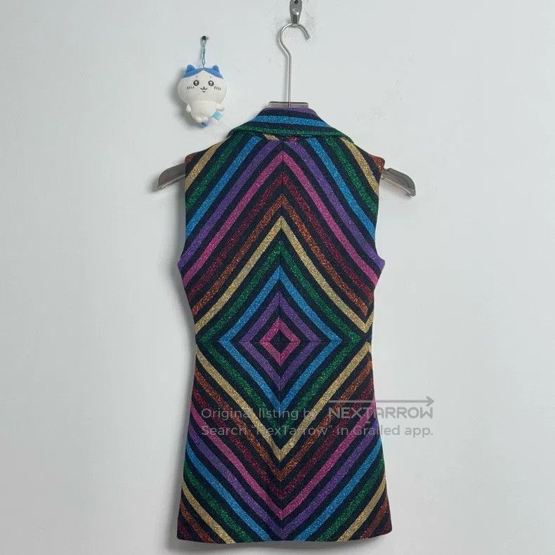 Gucci Gucci Rainbow colour-matched sleeveless dress with full pr Size XS / US 0-2 / IT 36-38 - 3 Thumbnail