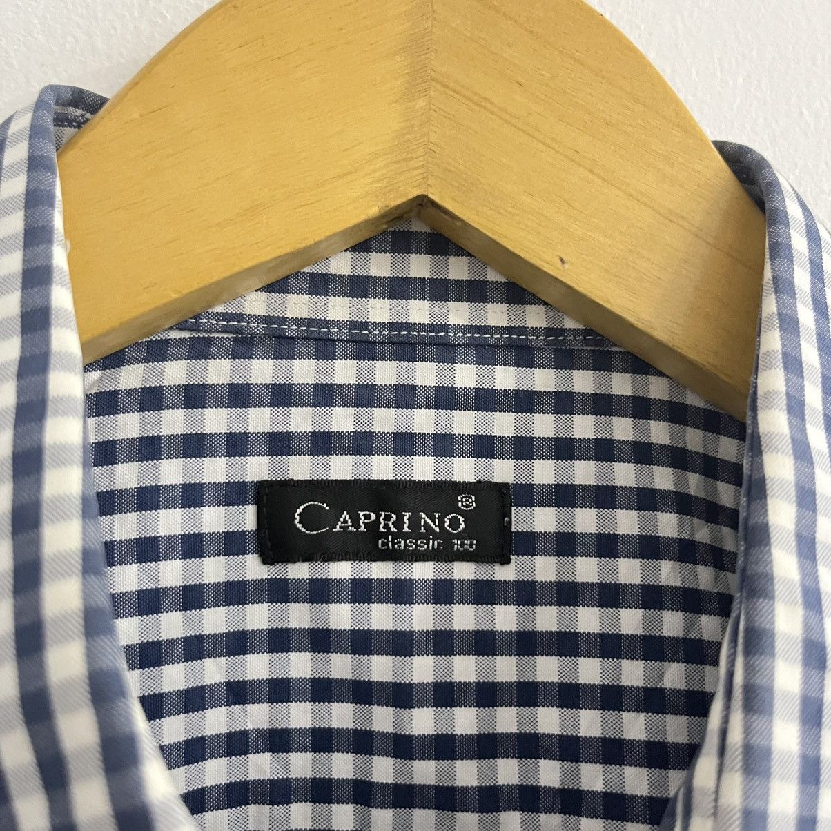 Japanese Brand Caprino Gingham Plaid Boxy Cut Shirt Size US L / EU 52-54 / 3 - 4 Thumbnail