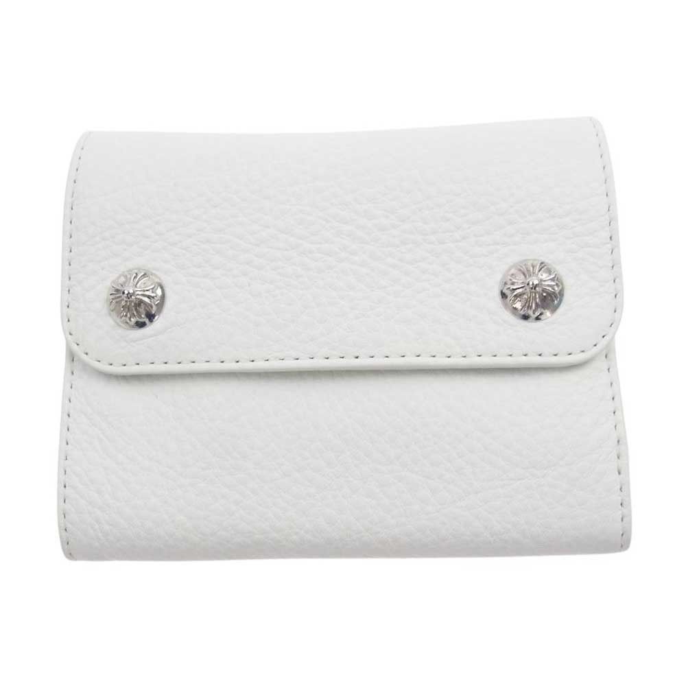image of Chrome Hearts Cross Ball Mini Wave Wallet in White, Men's