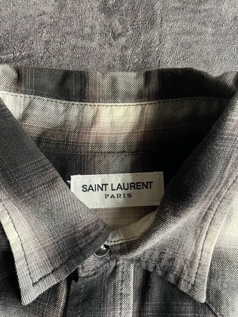 Saint Laurent Paris Saint Laurent Paris Cat Eye Black and White Plaid Shirt Size US S / EU 44-46 / 1 - 4 Thumbnail