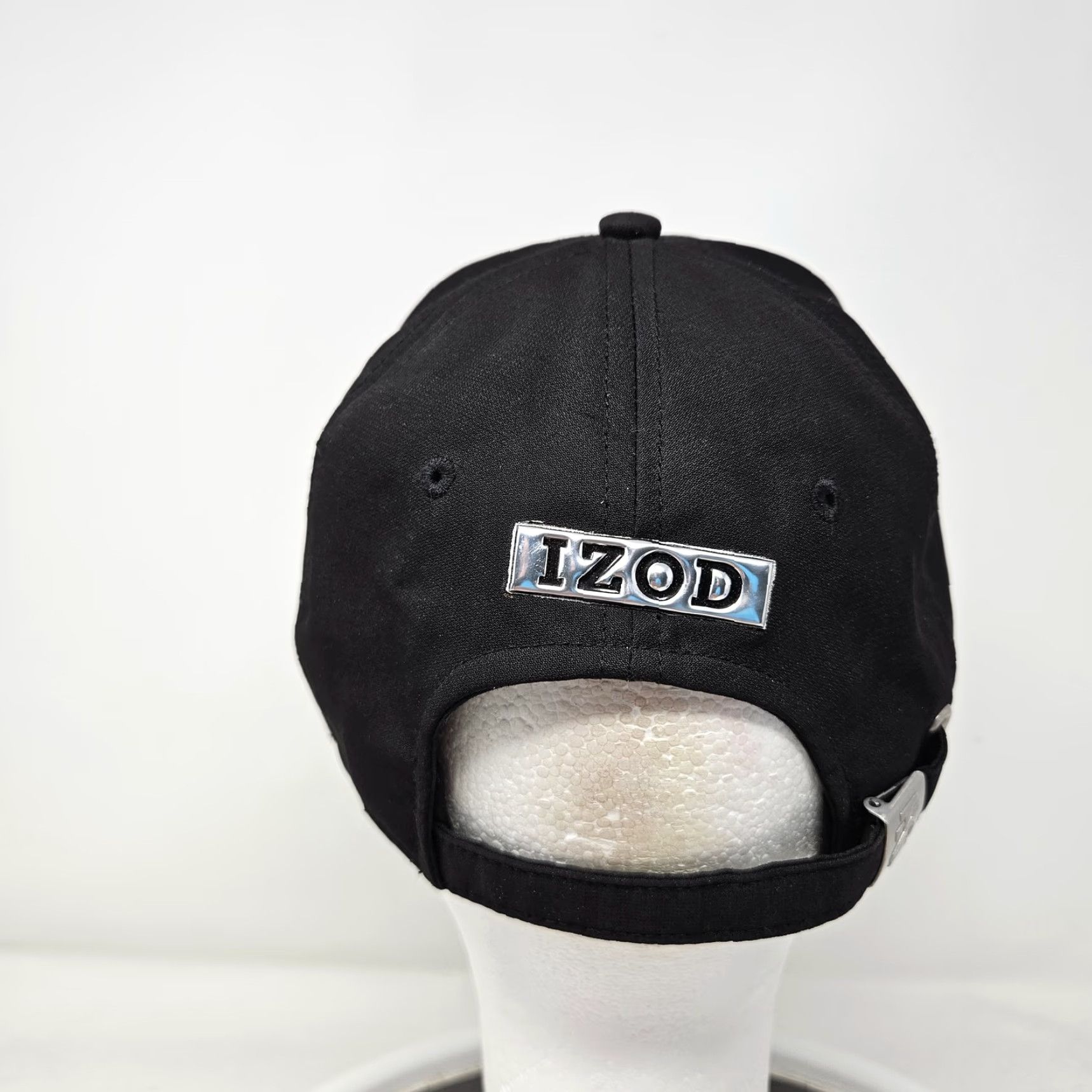 Izod IZOD Hat Cap Strap Back Black White Metal Patch Preppy Mens One Size Adjustable Baseball Cap】 Size ONE SIZE - 4 Thumbnail