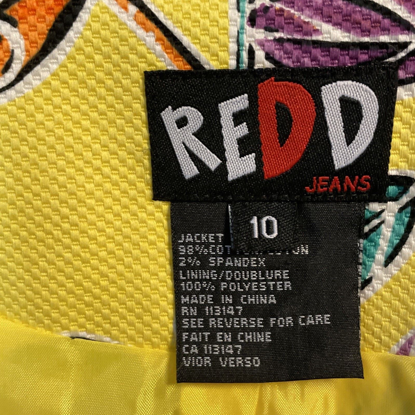 Other REDD Jeans 10 Denim JACKET Button-up Long Sleeves YELLOW Size L / US 10 / IT 46 - 17 Thumbnail