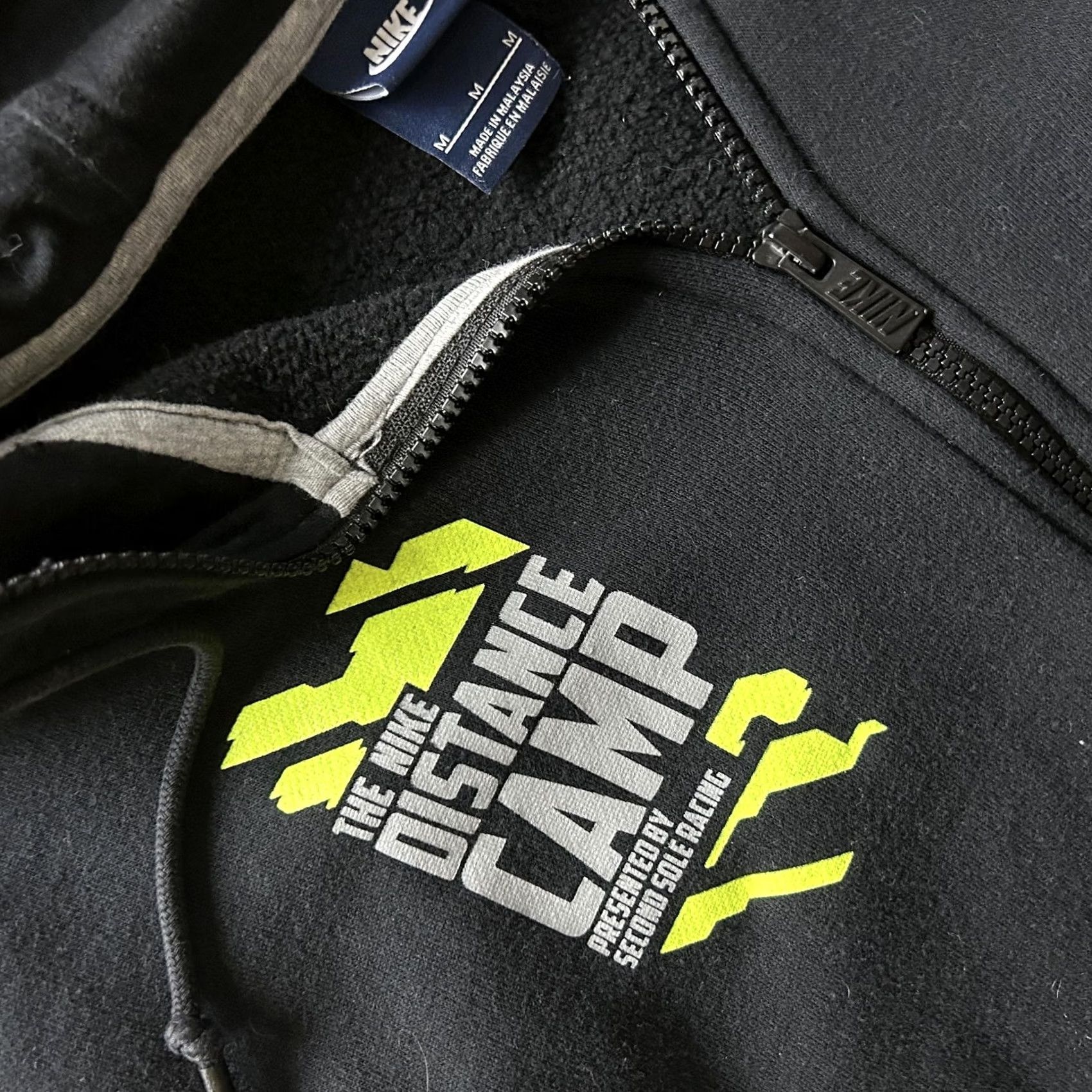 Nike Nike Hoodie Mens Medium Black Fleece Full Zip Distance Camp Racing Sweatshirt Size US M / EU 48-50 / 2 - 2 Thumbnail