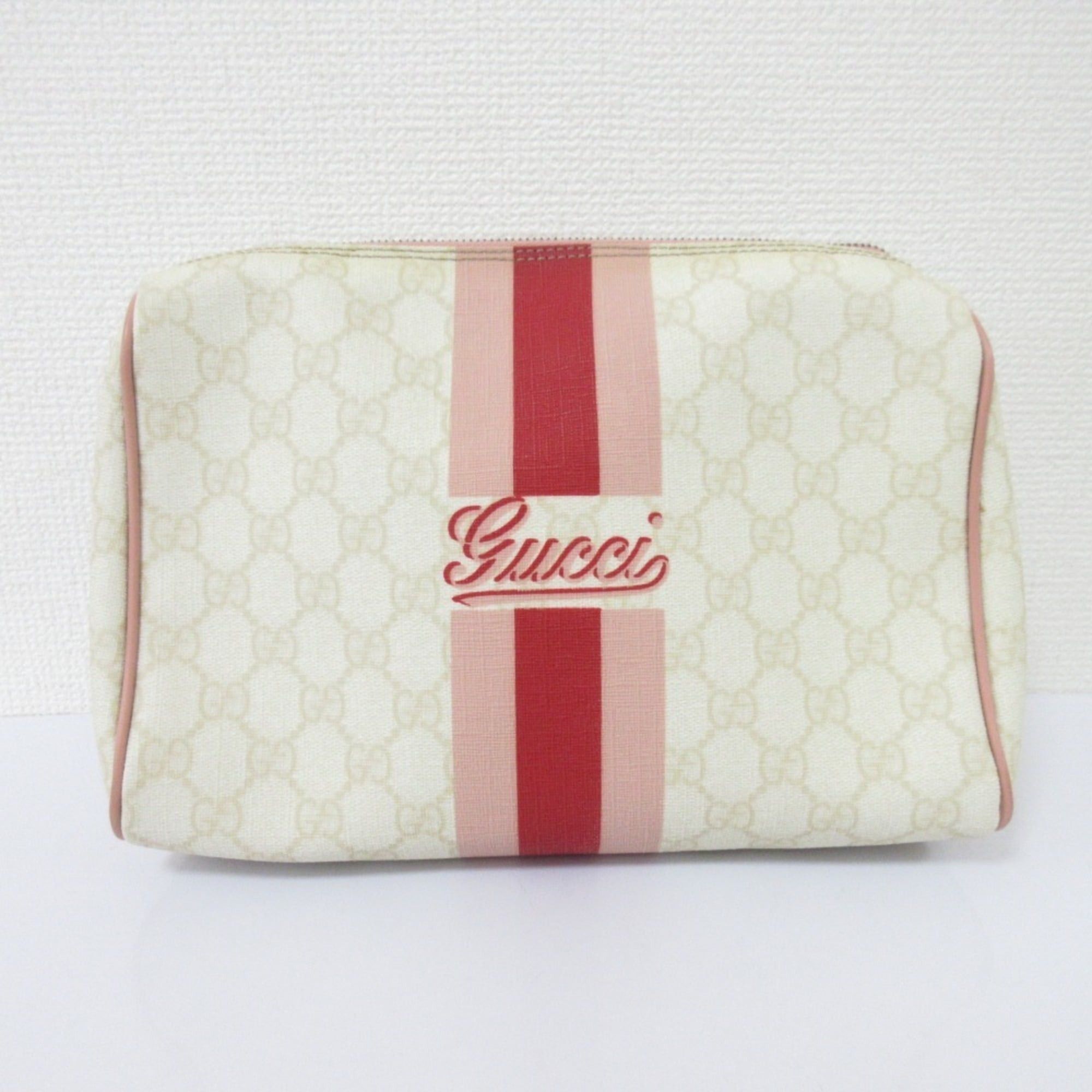 Gucci GUCCI Sherry Line GG Pattern Clutch Bag/Second Bag 189818 White/Pink Women's Size ONE SIZE - 1 Thumbnail